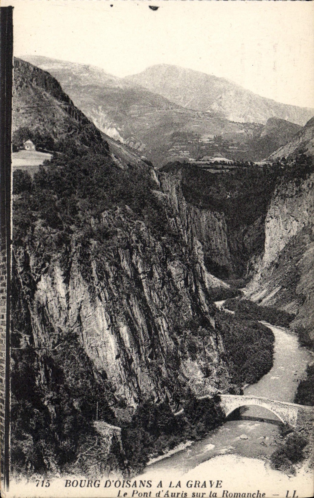 CPA Bourg D'Oisans A La Grave Le Pont D'Auris Sur La Romanche