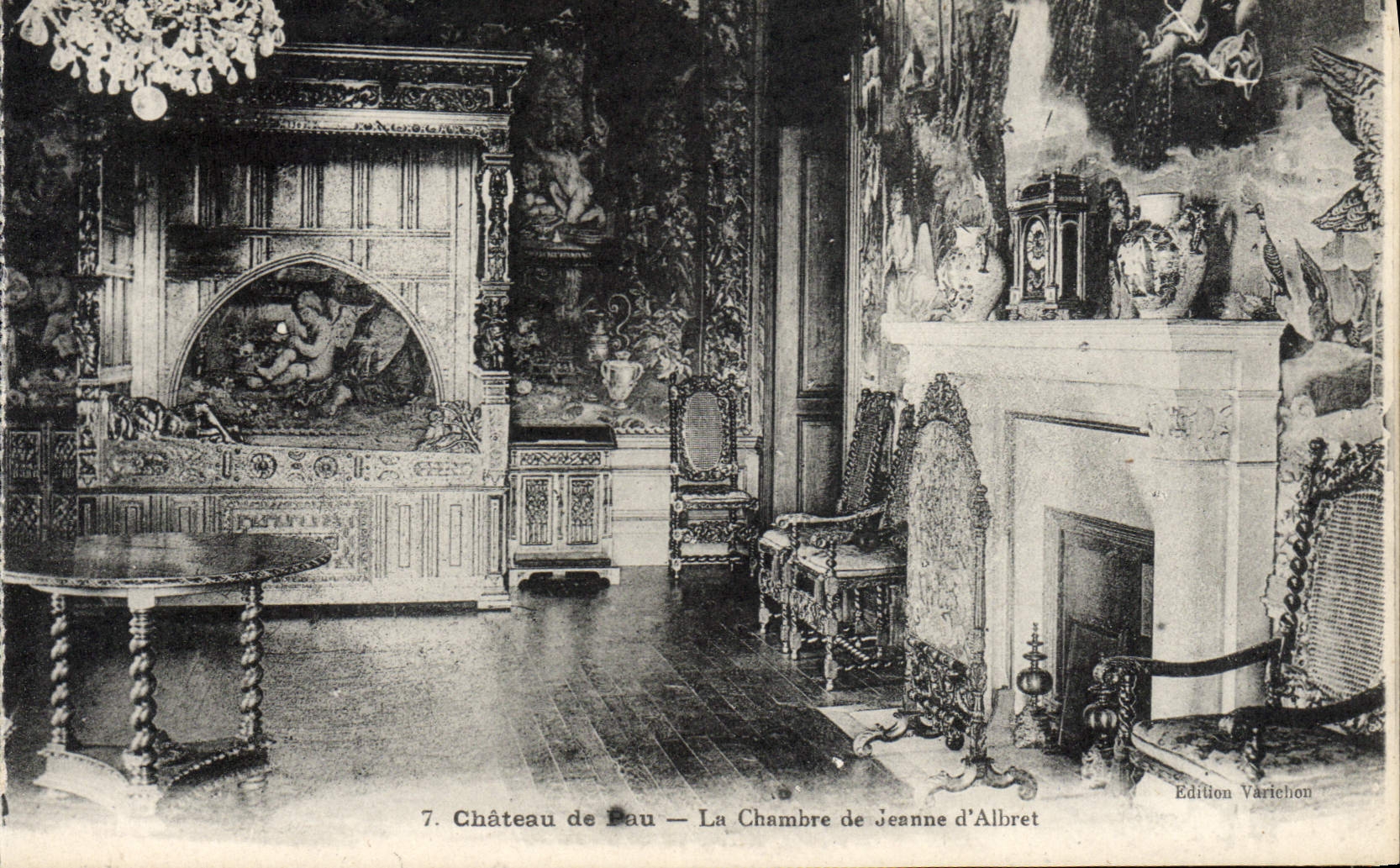 Castillo de Pau de la POSTAL de la VENDIMIA el cuarto del d Albret de Jeanne