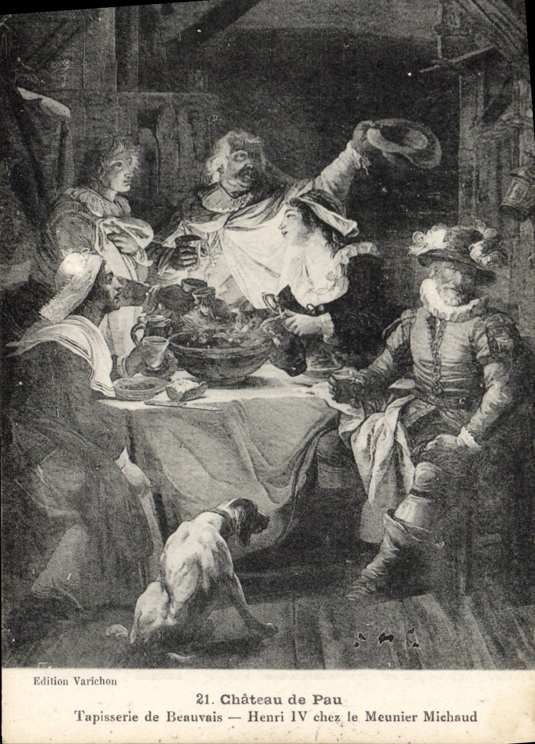 CPA Pau Chateau Tapisserie de Beauvais Henri IV chez le meunier Michaud
