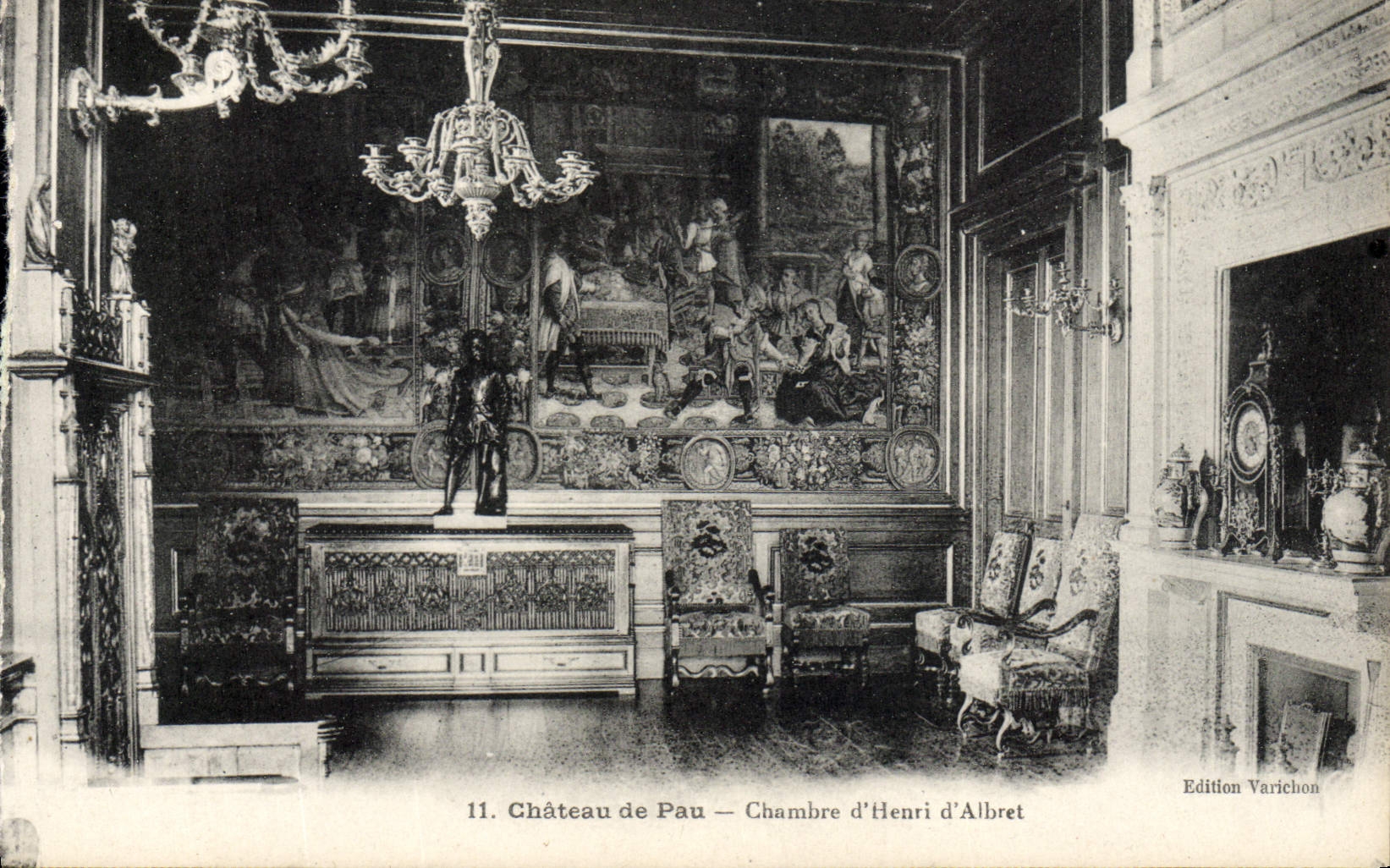 Sitio del castillo de Pau de la POSTAL de la VENDIMIA de Enrique Albret