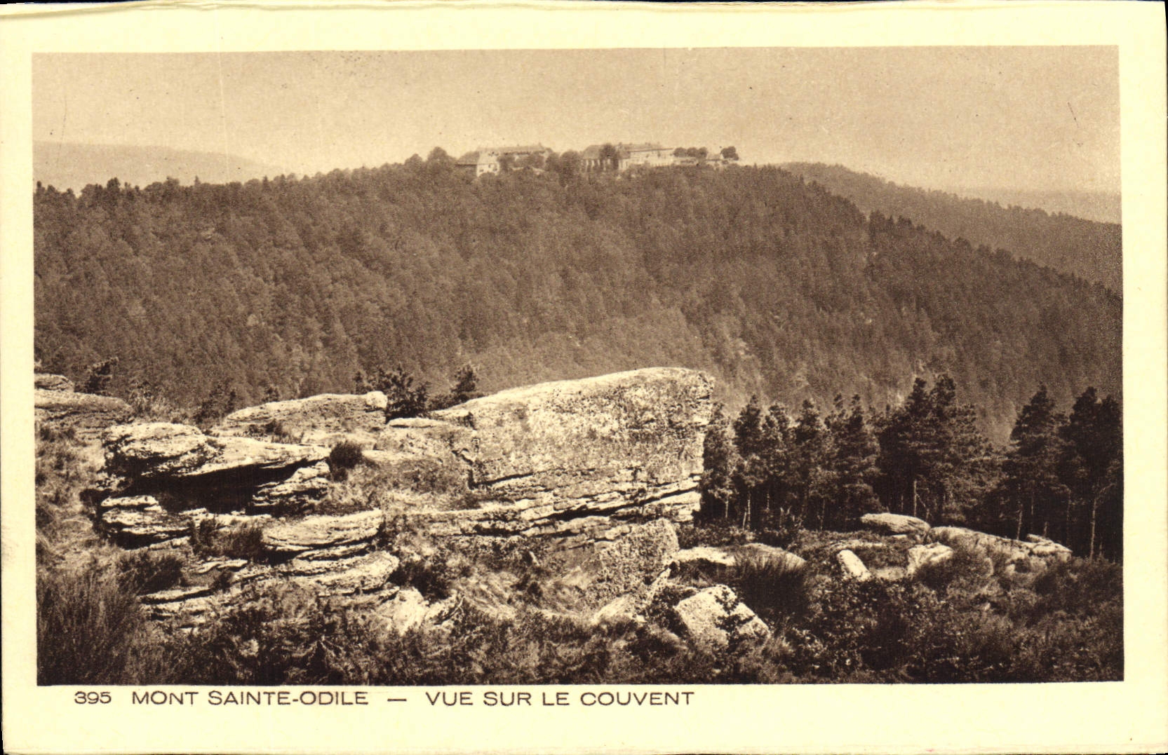 VINTAGE POSTCARD Mount Sainte Odile Seen On the Convent