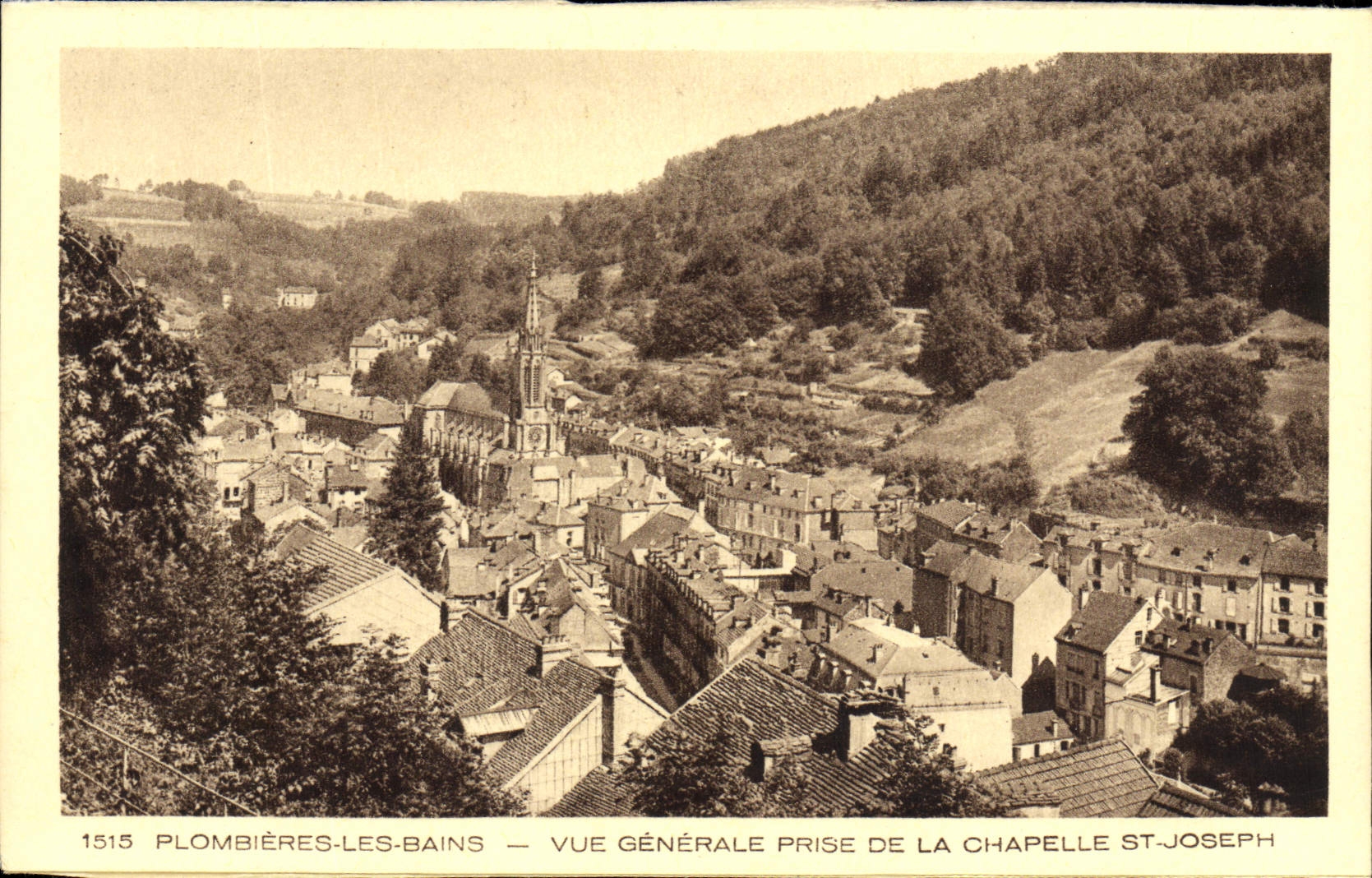 VINTAGE POSTCARD Plombieres Les Bains View Taken Vault St Jopseh