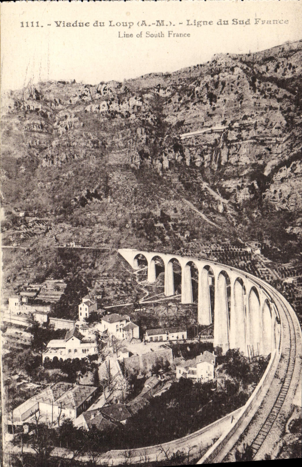 VINTAGE POSTCARD Viaduct of the Wolf Line Of the South France