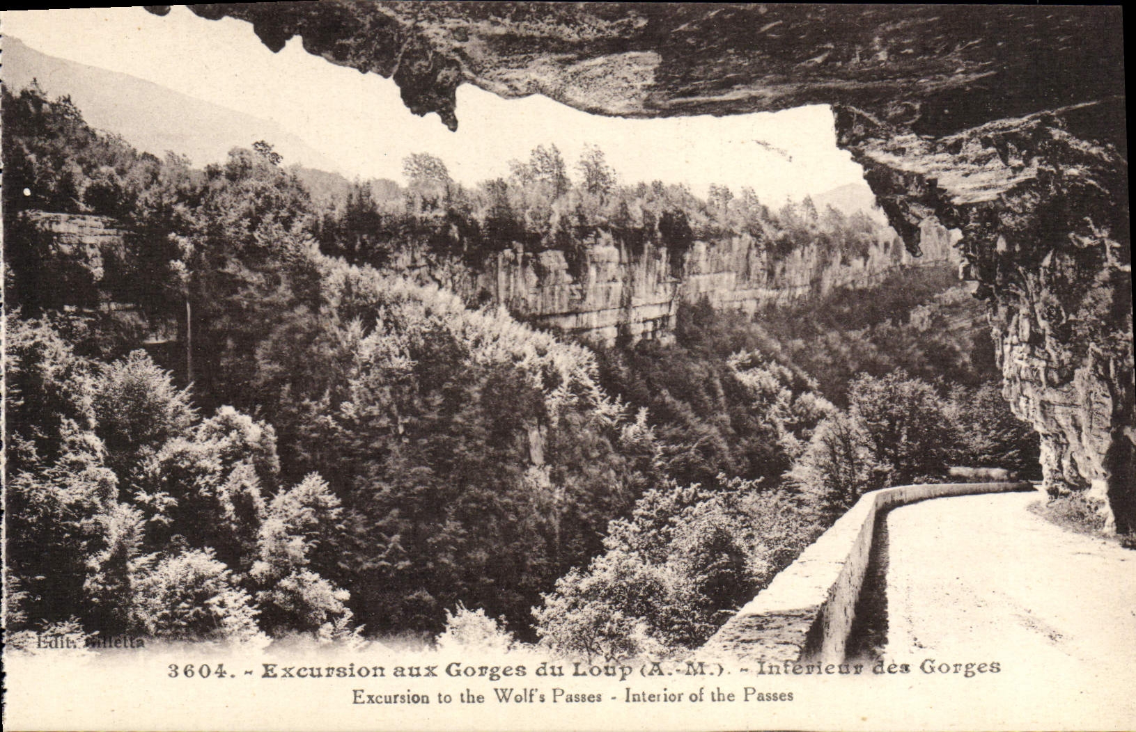 CPA Excursion aux Gorges Du Loup Interieur des gorges