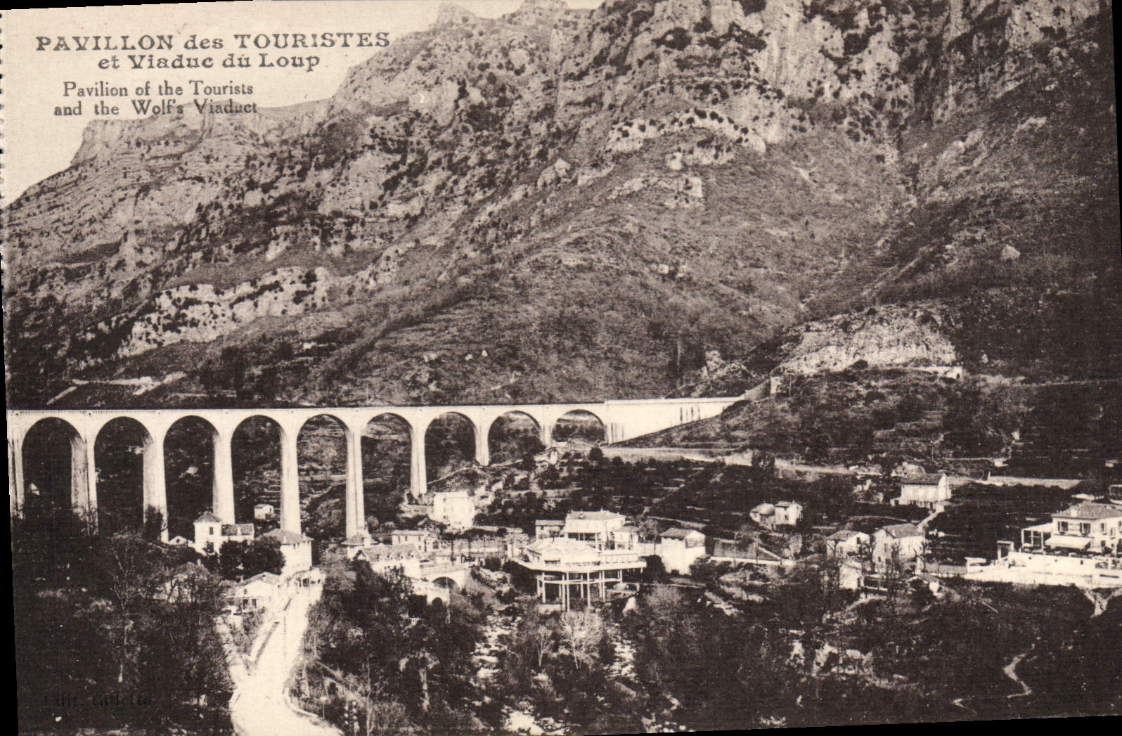 VINTAGE POSTCARD House of the Tourists and Viaduct Of the Wolf