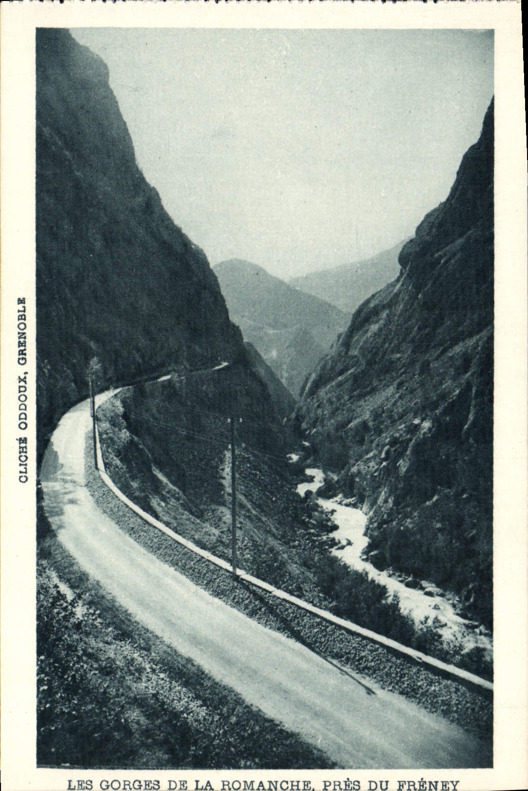 VINTAGE POSTCARD Falls of Romanche close to Freney