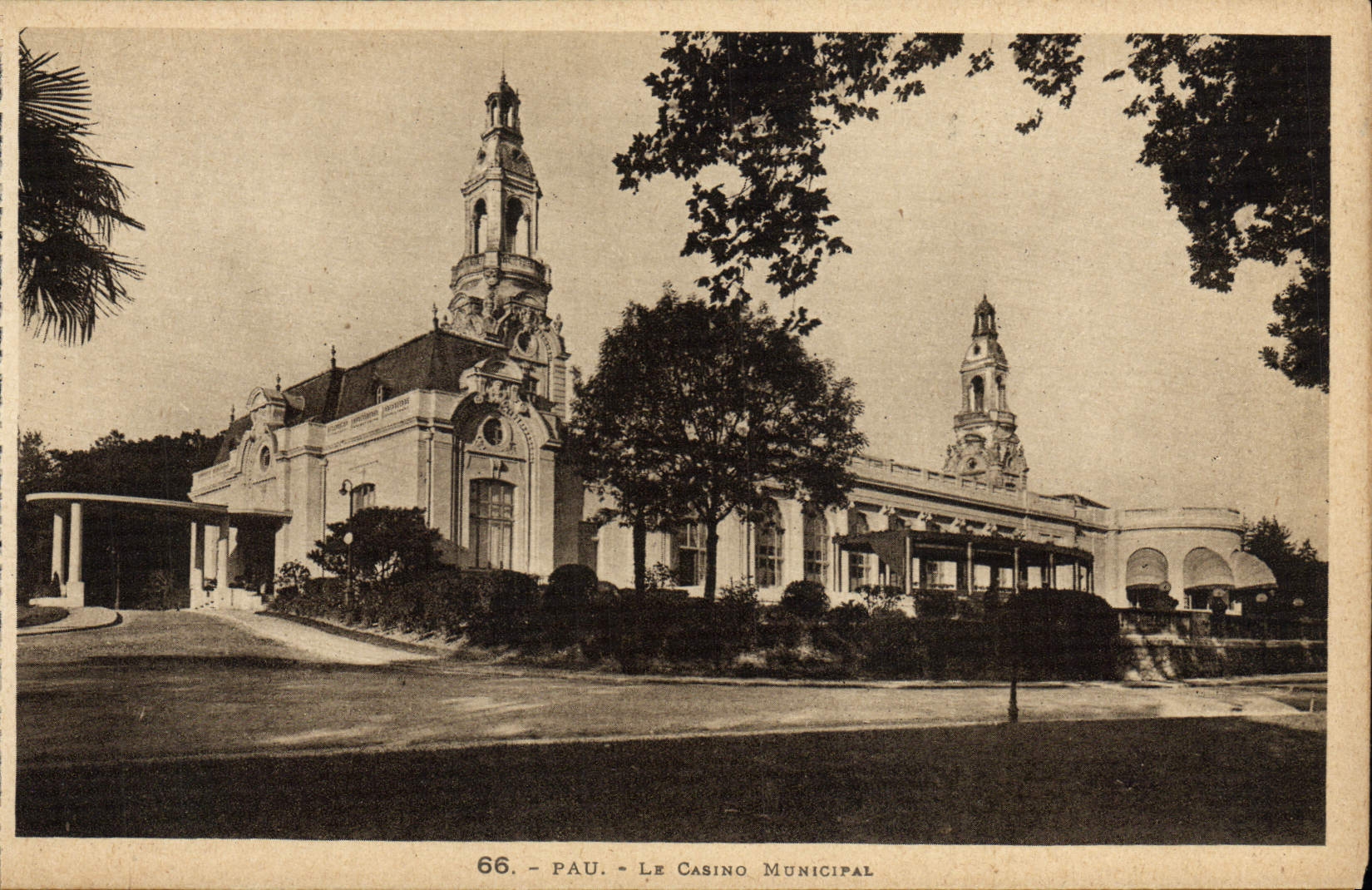 POSTAL Pau de la VENDIMIA el casino municipal