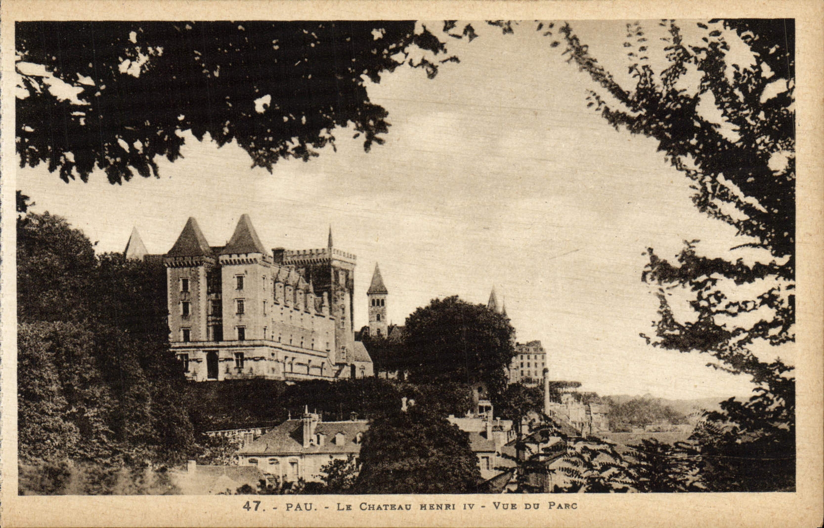 CPA Pau Le Chateau Henri IV Vue du parc