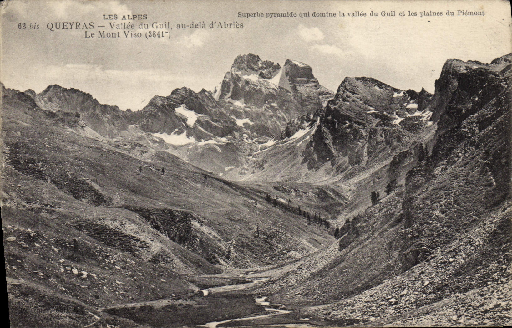 CPA Les Alpes Queyras Vallee Du Guil Au Dela d'Abries Le Mont Viso 