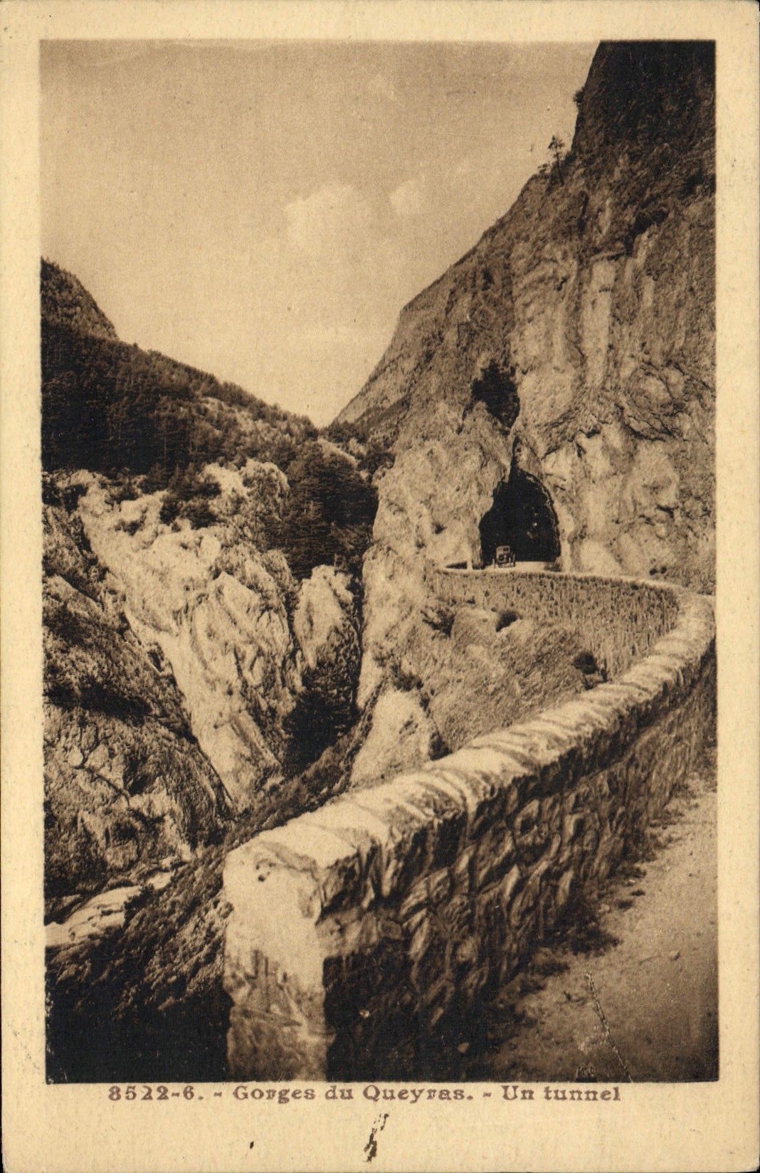 VINTAGE POSTCARD Falls Of Queyras a Tunnel