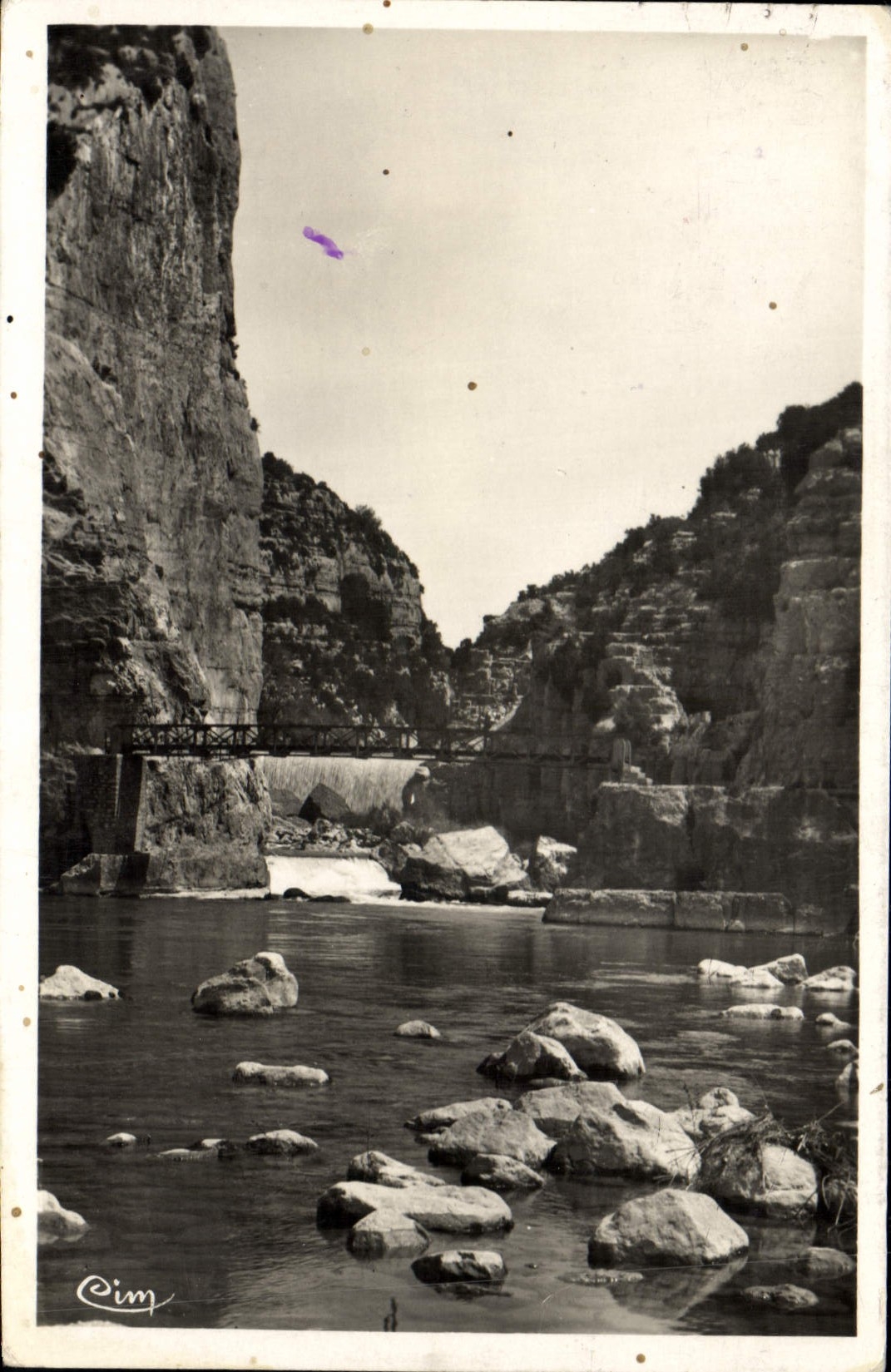 POSTAL MODERNA gargantas de la pasarela de Verdon en el Verdon una esquina de las gargantas