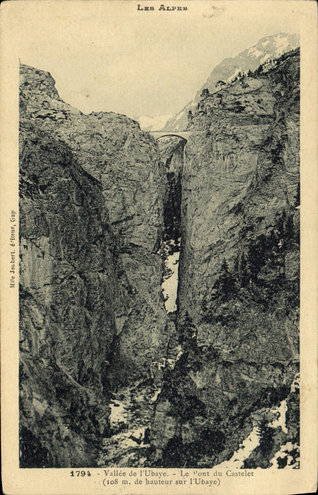 CPA Les Alpes Vallee du L'Ubaye Le Pont du Castelet