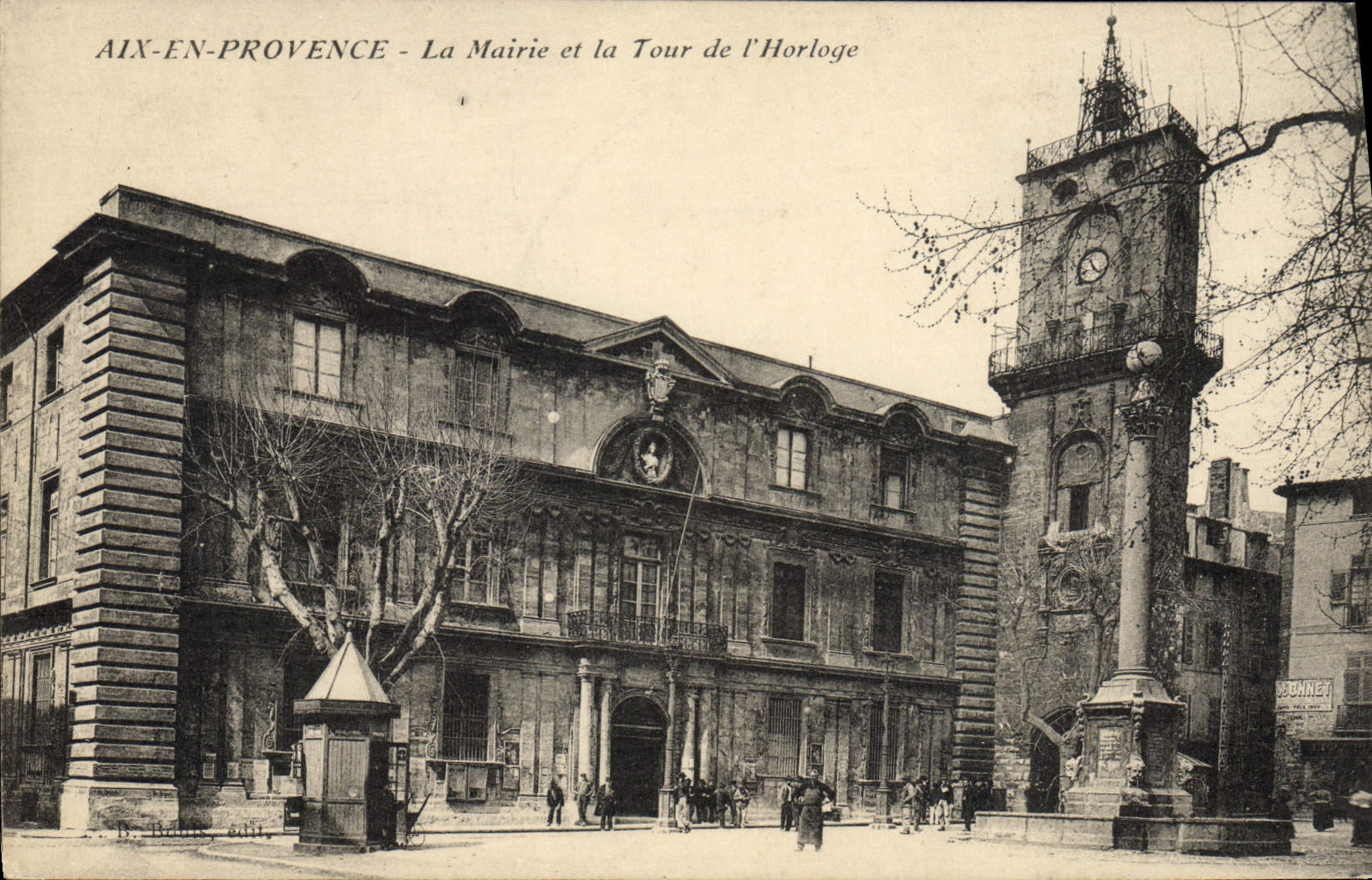 CPA Aix en Provence La Mairie et la Tour de L'Horloge