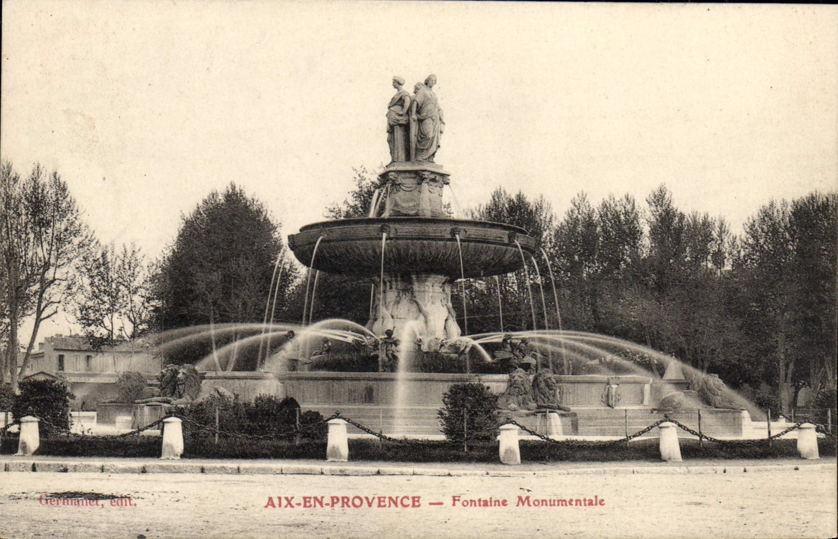 CPA Aix en Provence Fontaine Monumentale