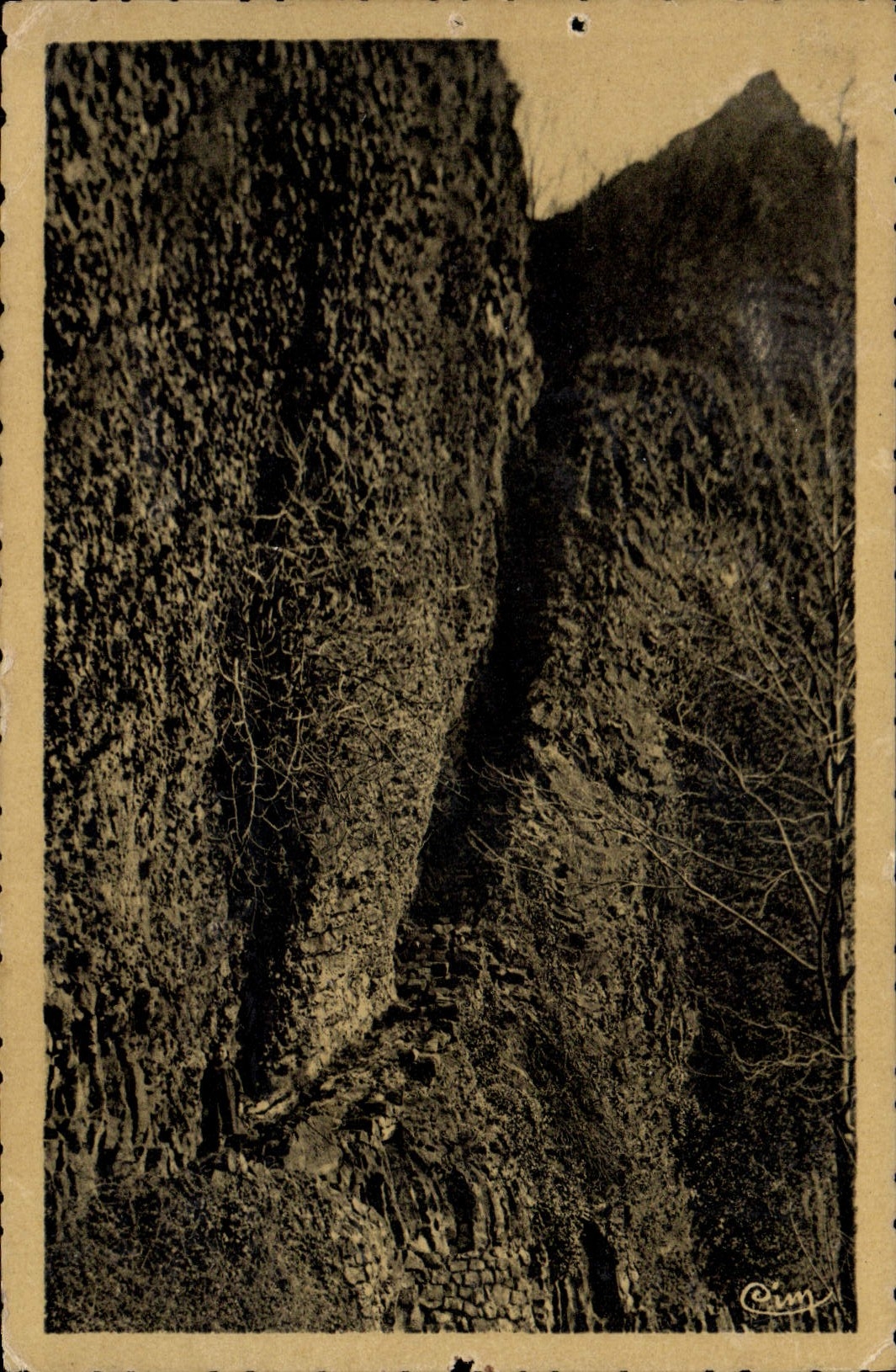 POSTAL Thueyts de la VENDIMIA la escala de Rei