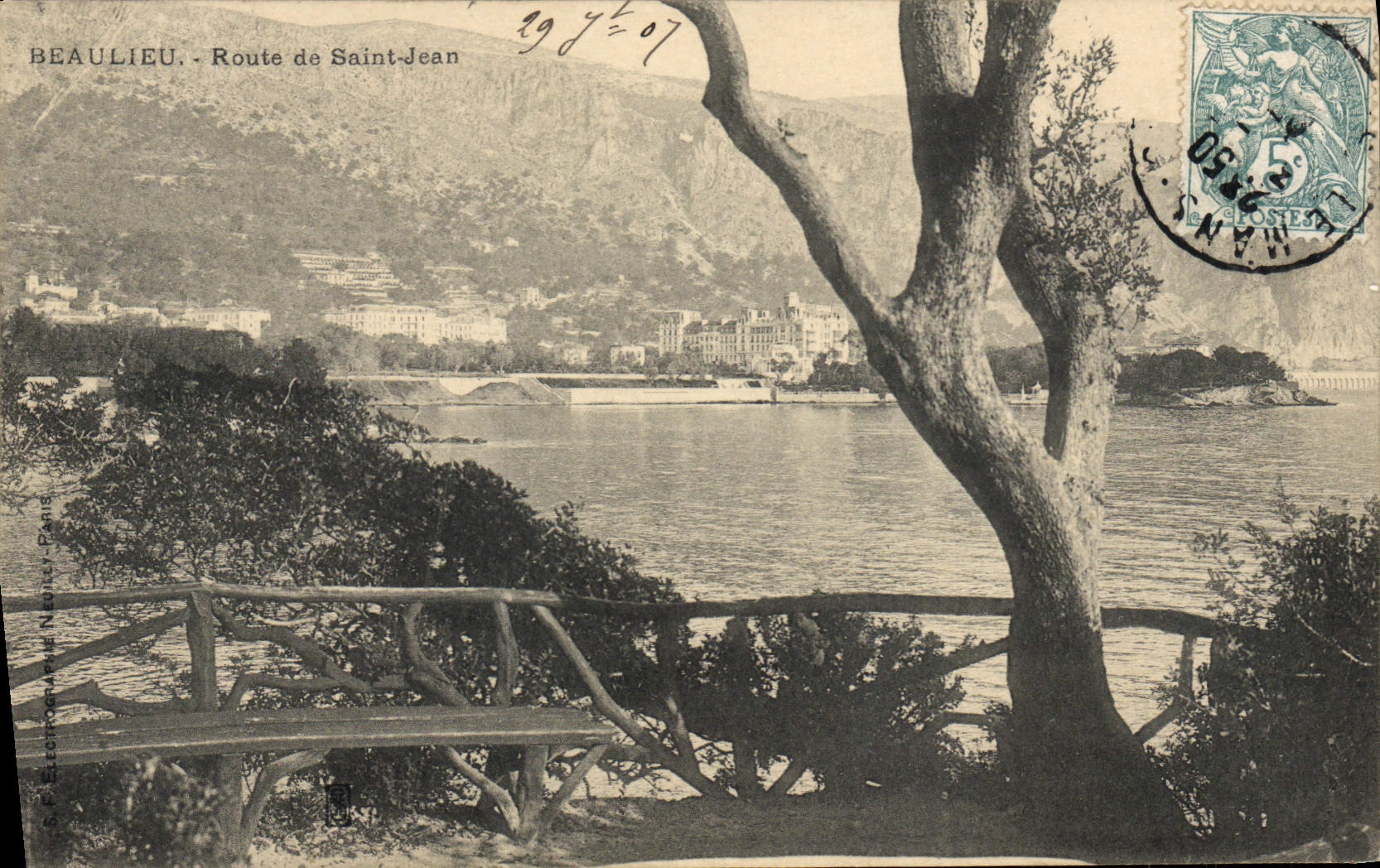 CPA Beaulieu Sur Mer Route de St Jean