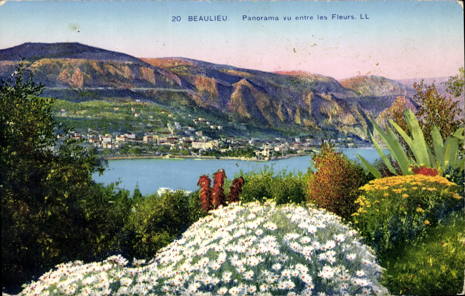 CPA Beaulieu Panorama Vu Entre Les Fleurs