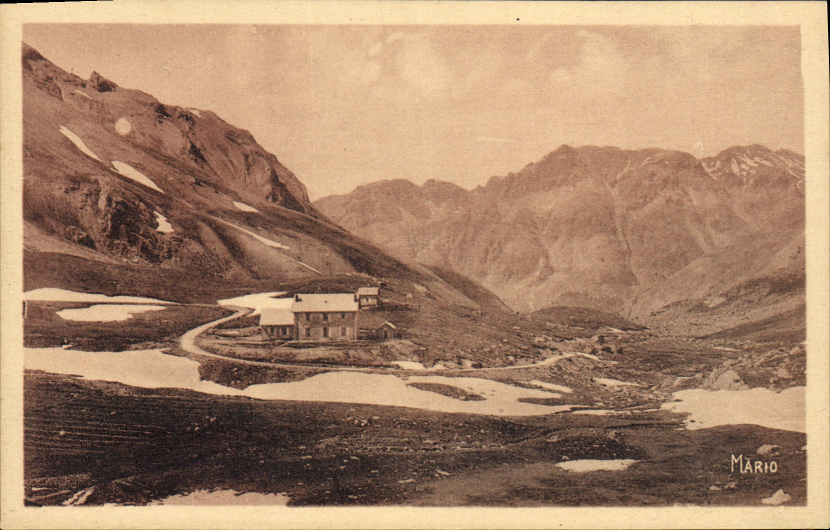 VINTAGE POSTCARD Road of the Alps Collar of Cayolle and the Refuge