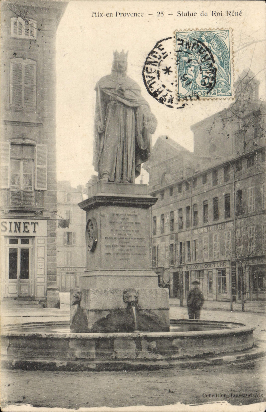 CPA Aix En Provence Statue du Roi Rene