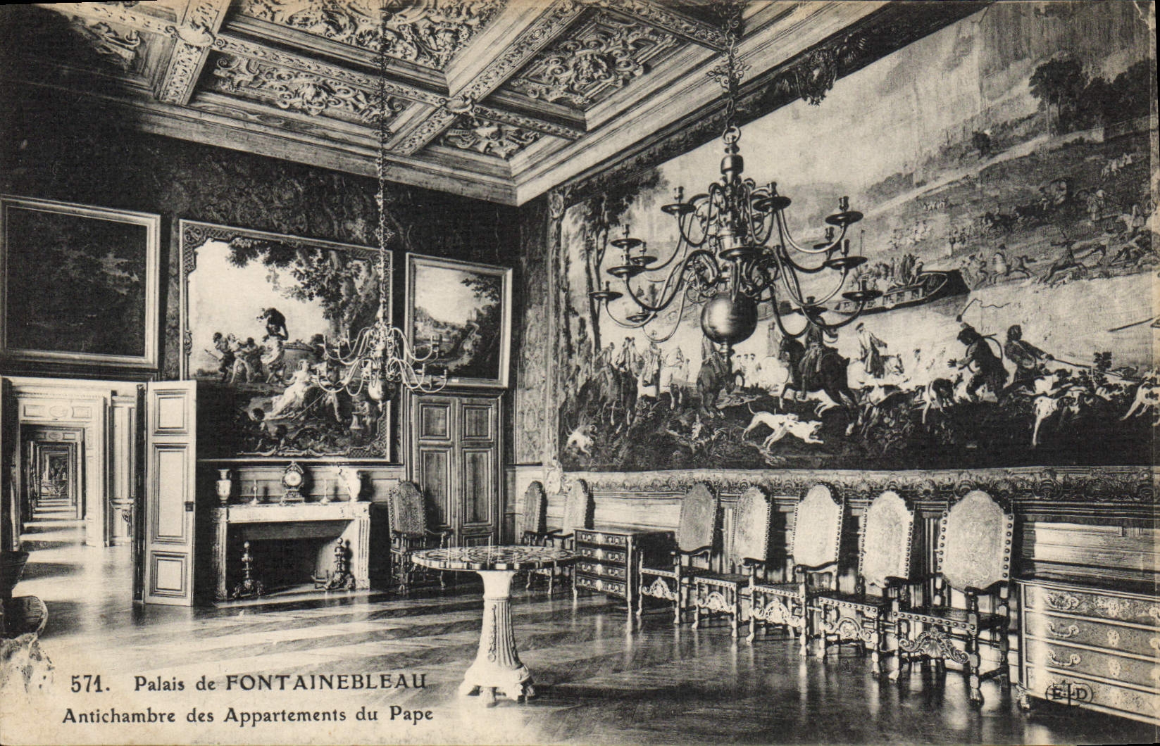 CPA Palais de Fontainebleau Antichambre des appartements du Pape