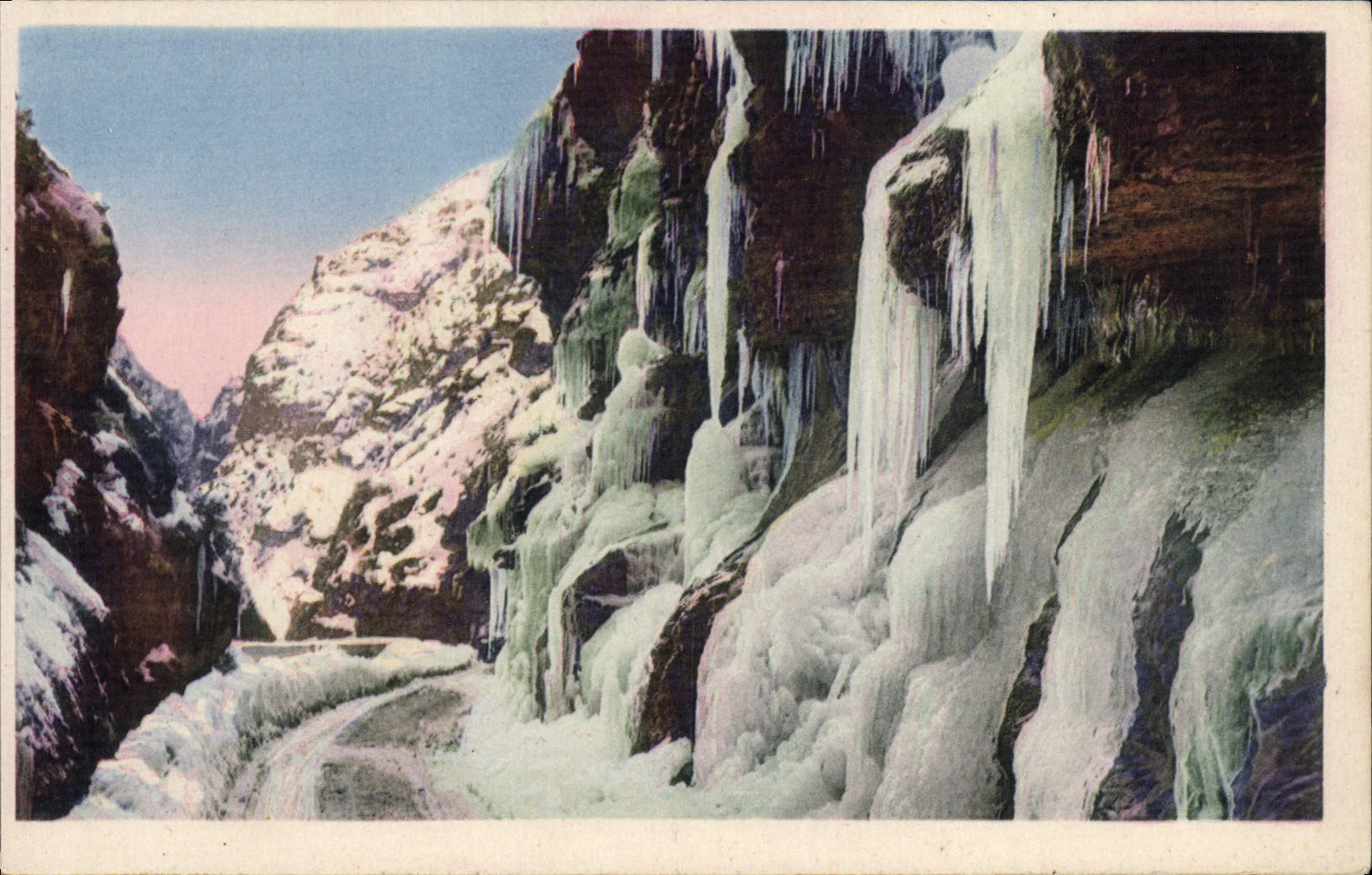 CPA Gorges Du Cians en hiver 