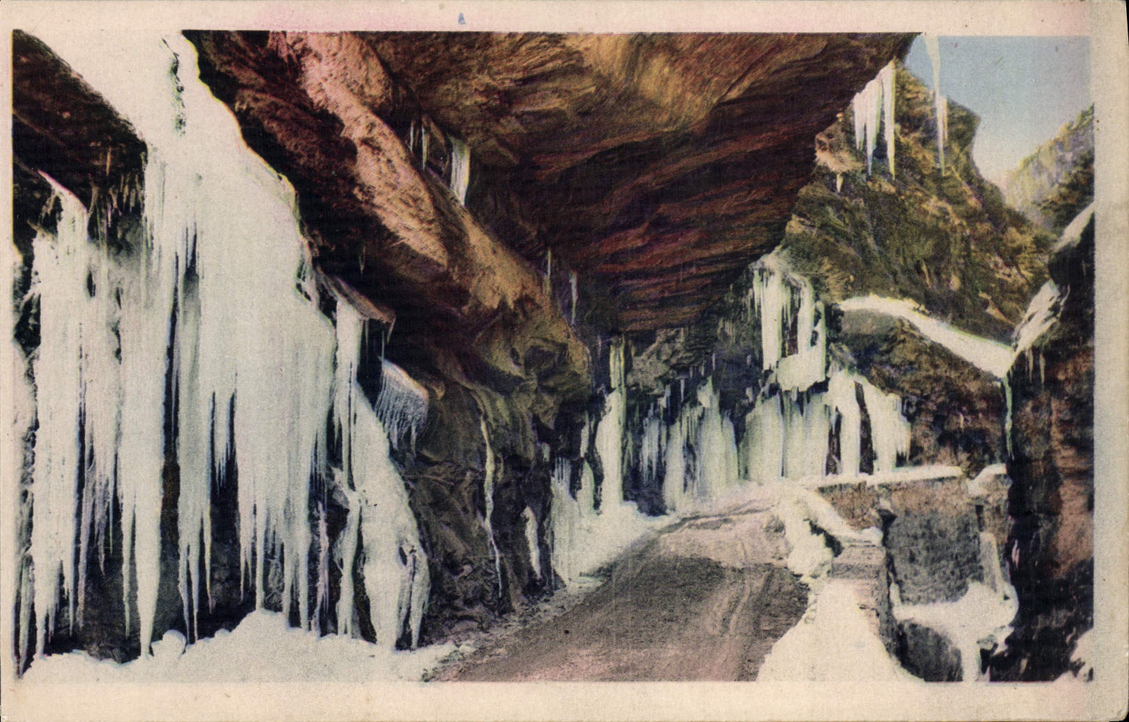 VINTAGE POSTCARD Falls Of Cians the road of Beuil