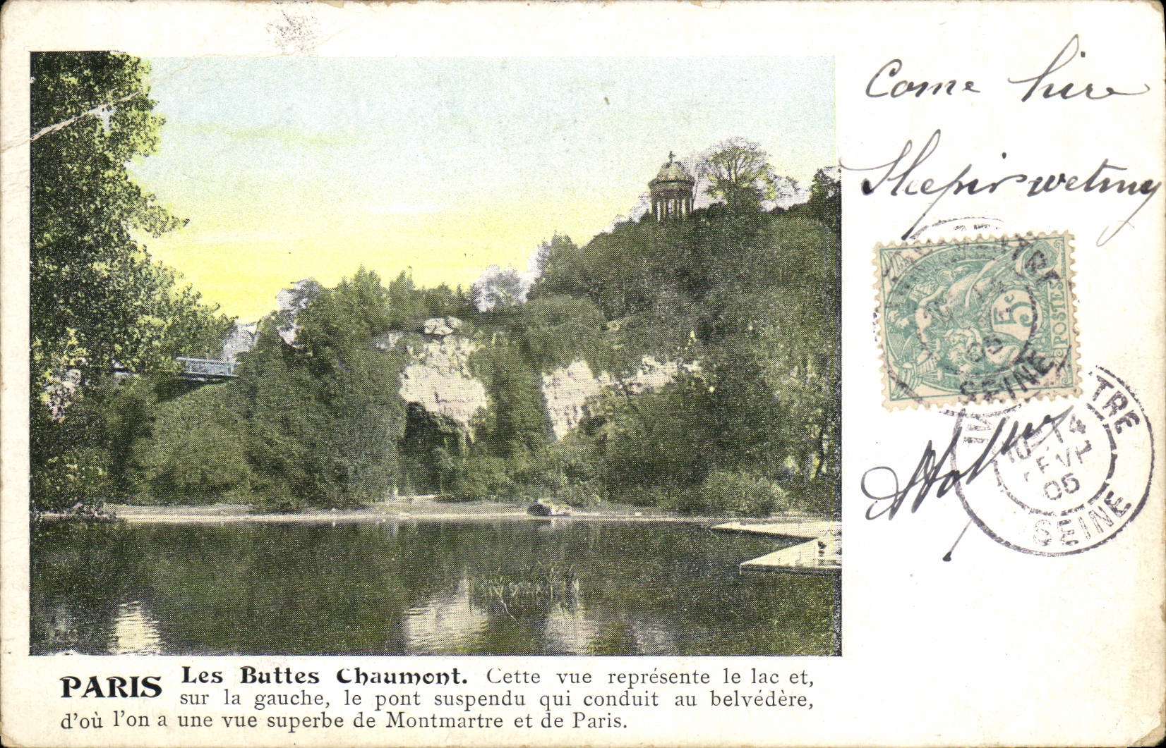 CPA Paris Les Buttes Chaumont 