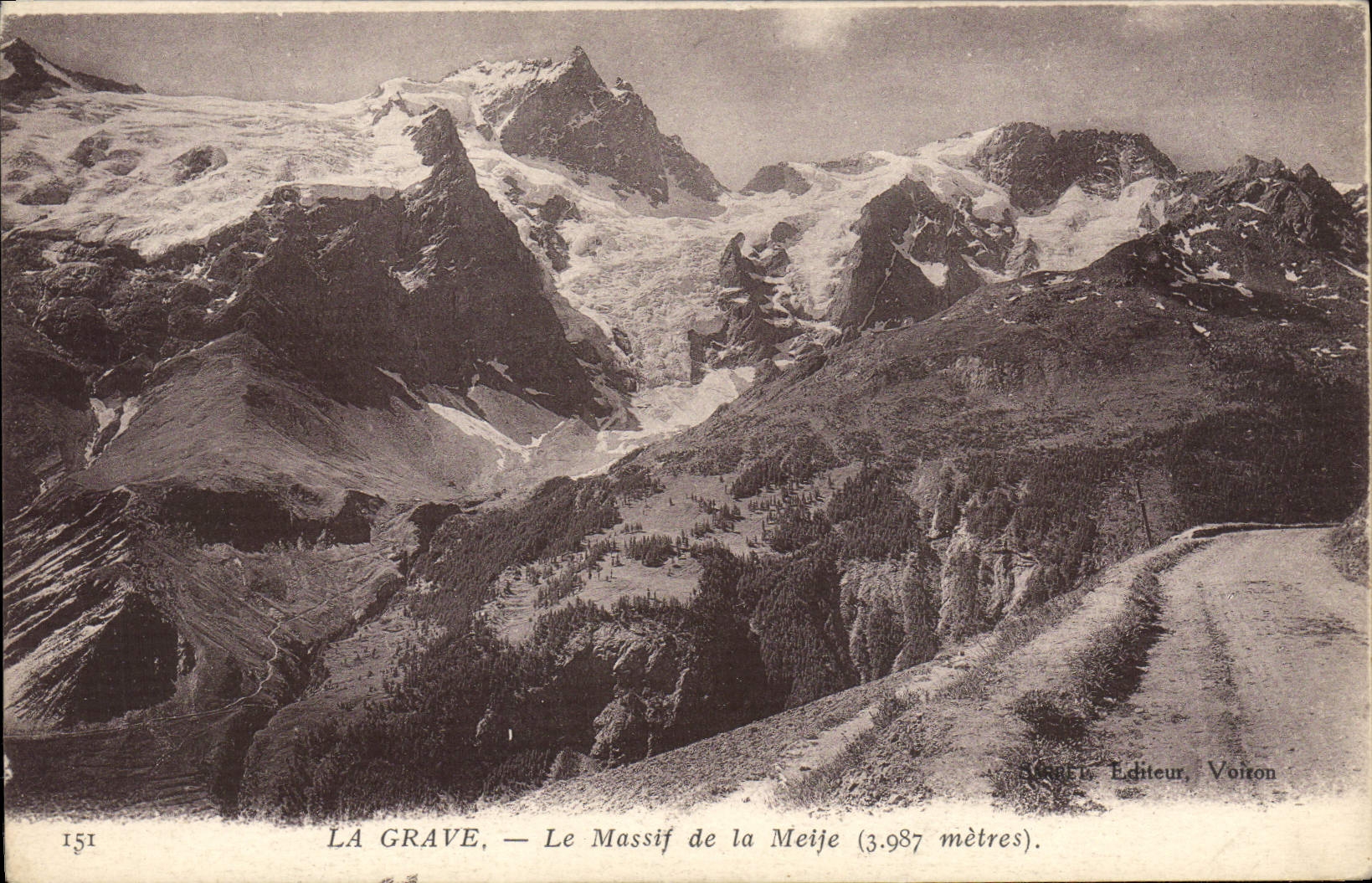 CPA La Grave Le Massif De La Meije