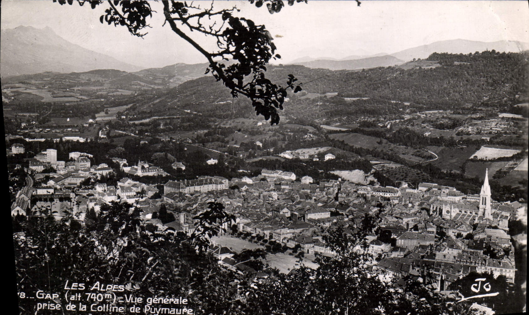 MODERN CARD Gap View taken of the hill of Puymaure
