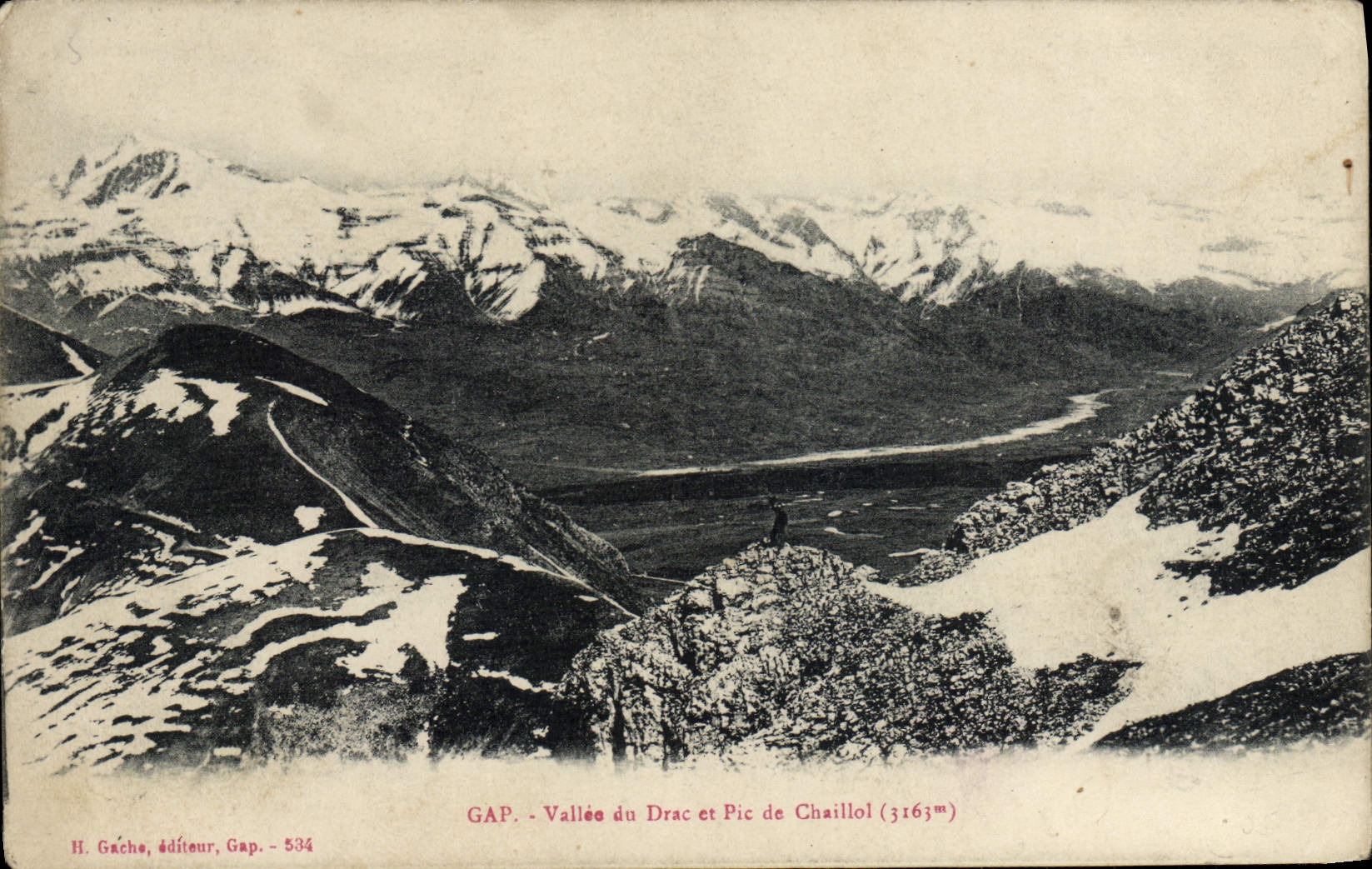 Valle del boquete de la POSTAL de la VENDIMIA de Drac y de Pic De Chaillol