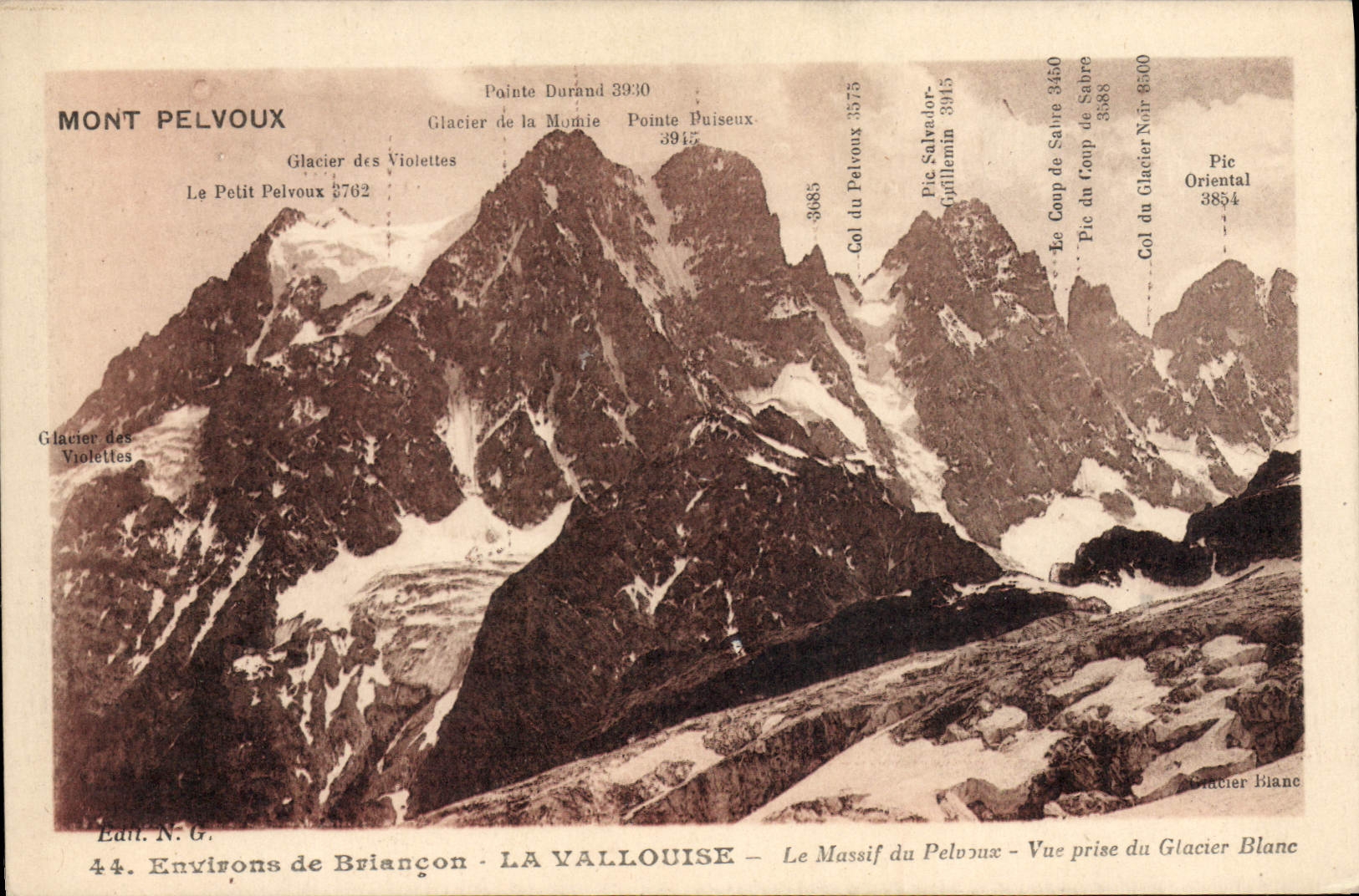 CPA La Vallouise Le Musaif Du Pelvoux Vue Prise Du Glacter Blanc environs de Briancon