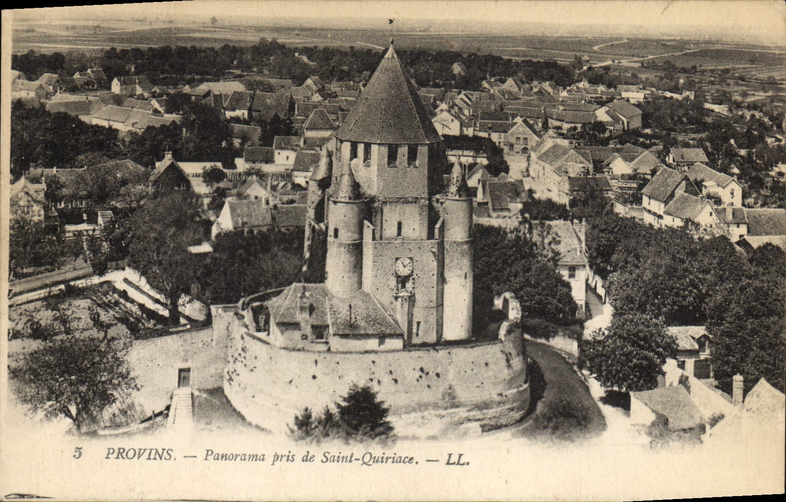 VINTAGE POSTCARD Layered branches Panorama Taken Of Quiriace Saint