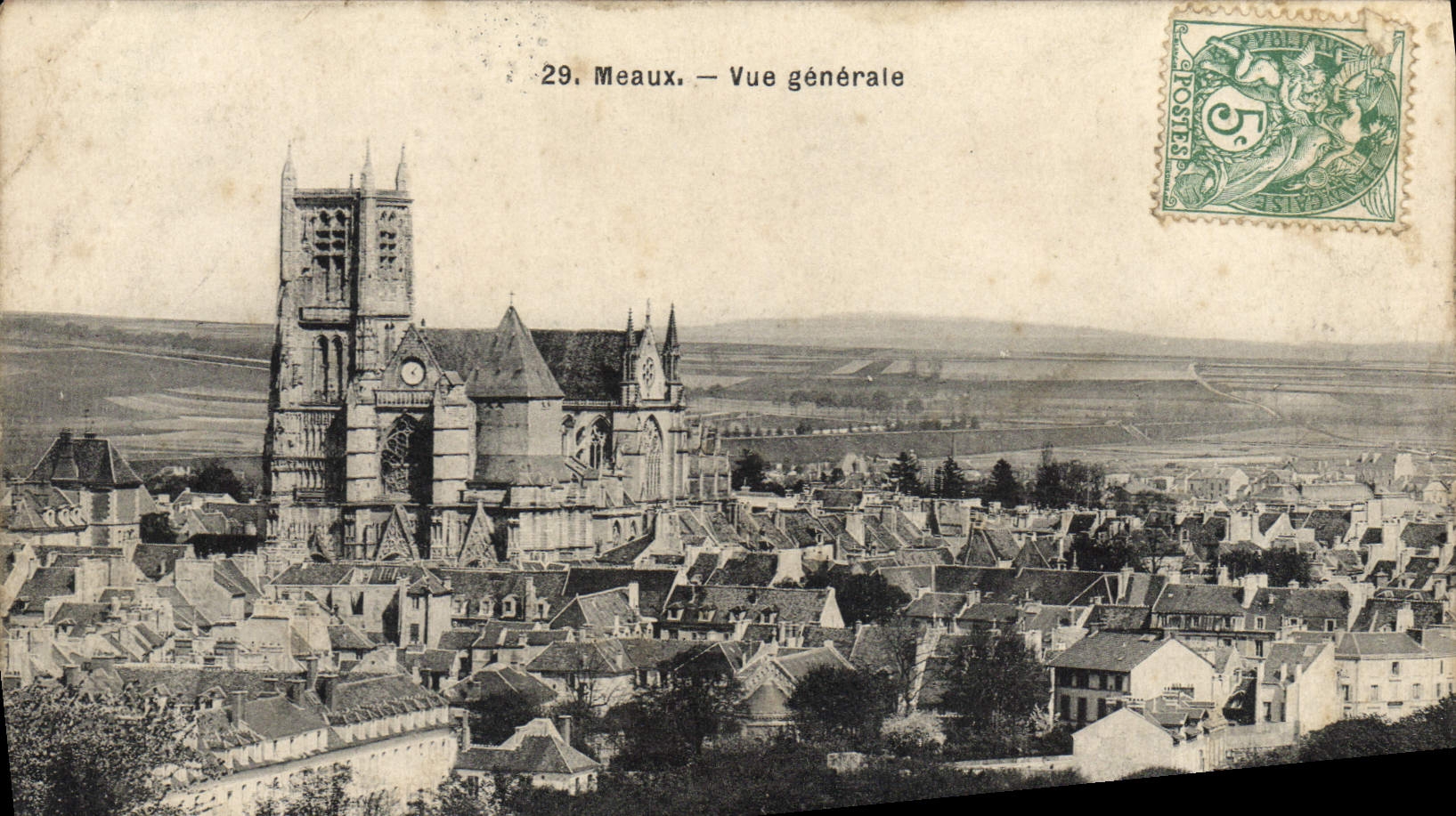 VINTAGE POSTCARD Meaux View