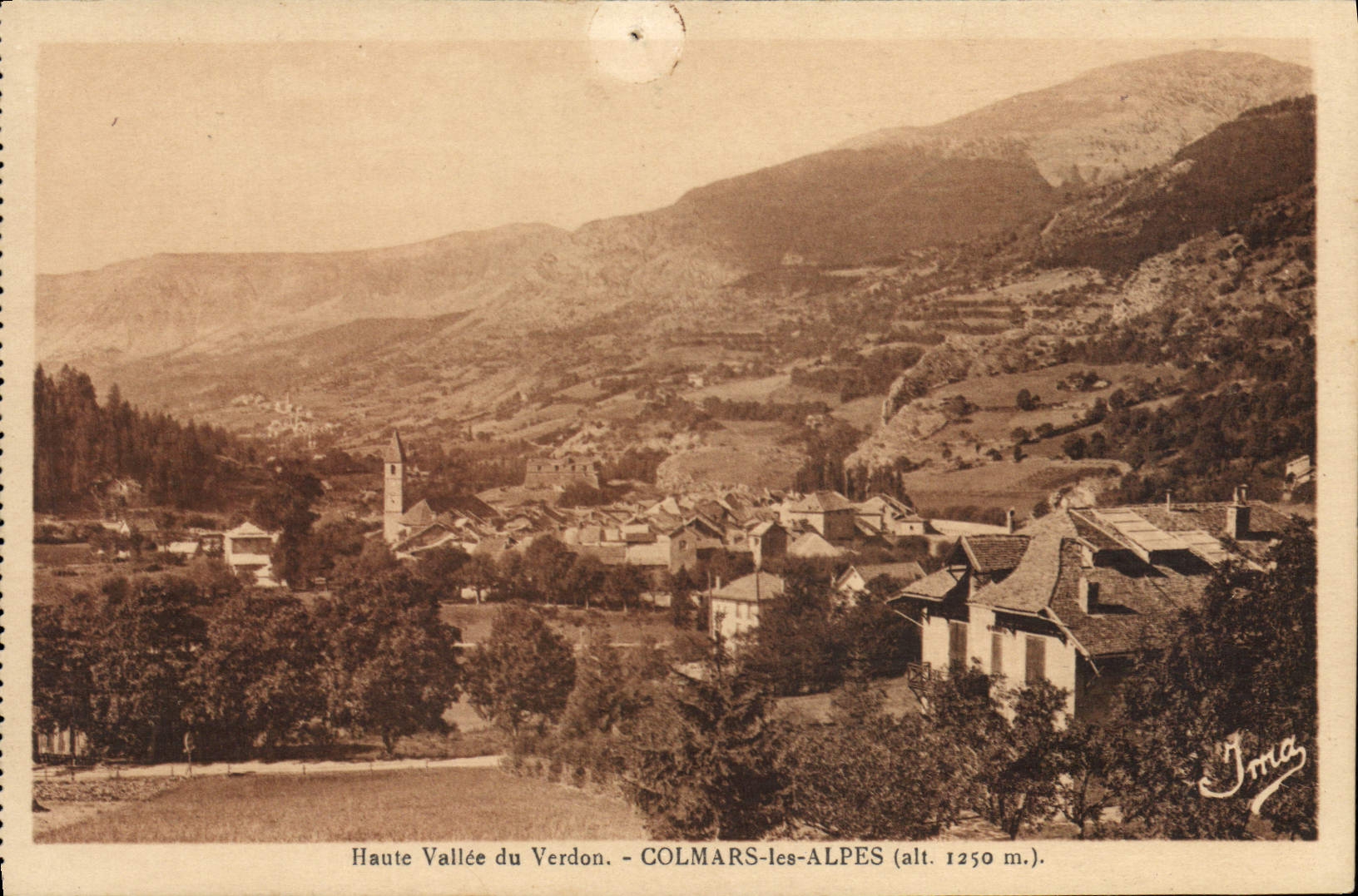 VINTAGE POSTCARD Colmars the Alps