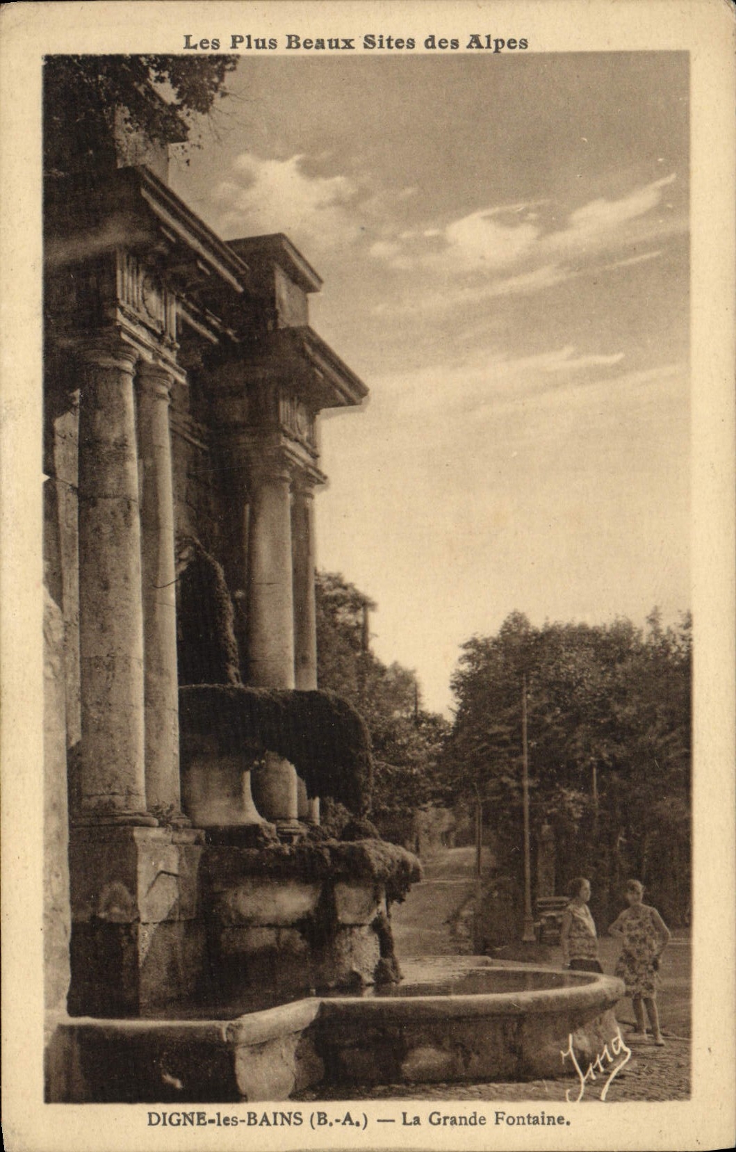 CPA Digne La grande fontaine 