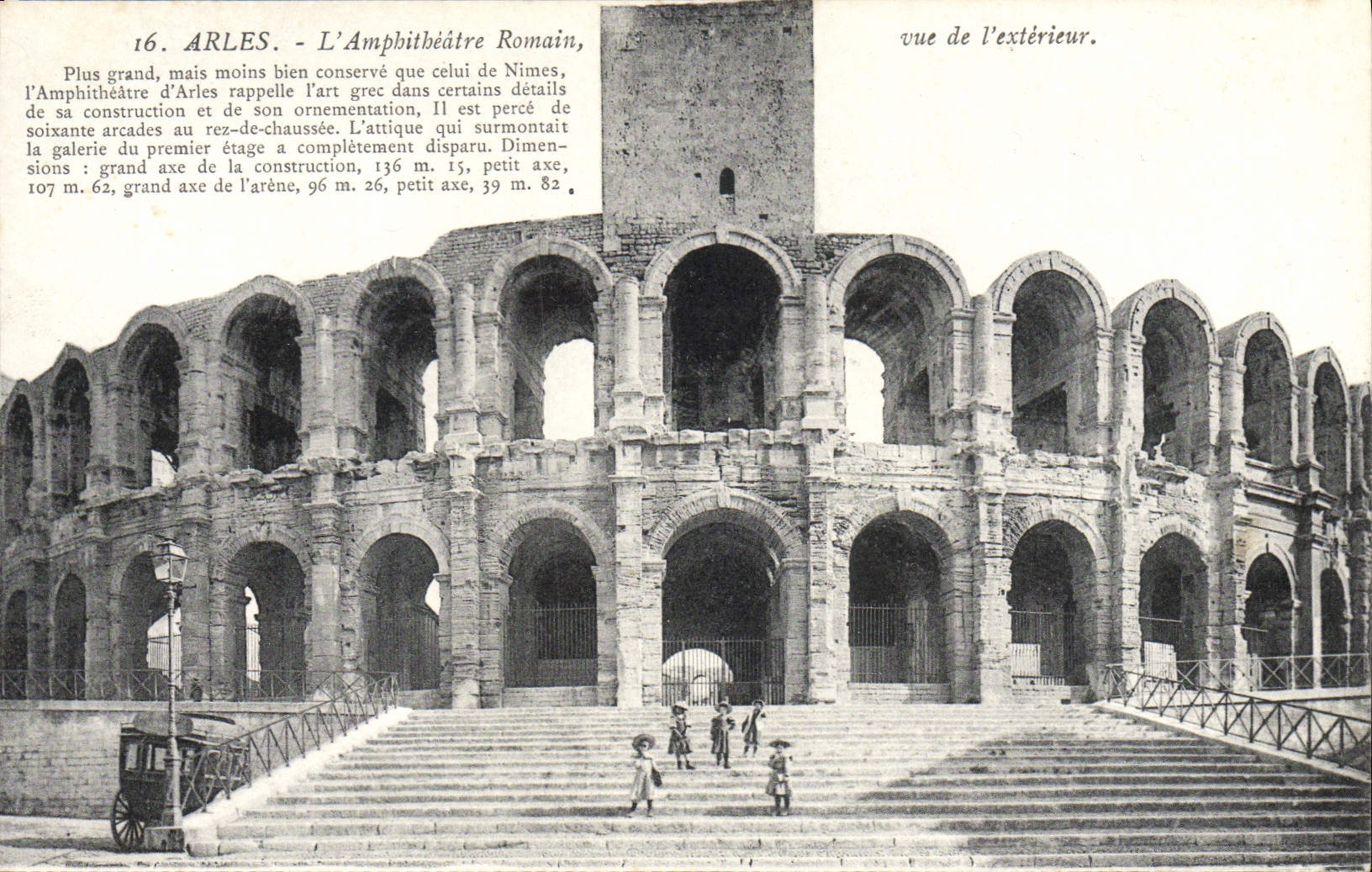 VINTAGE POSTCARD Arles the Romain Amphitheater