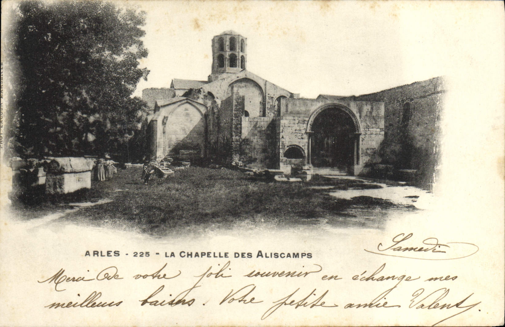 VINTAGE POSTCARD Arles La Chapelle Of Aliscamps
