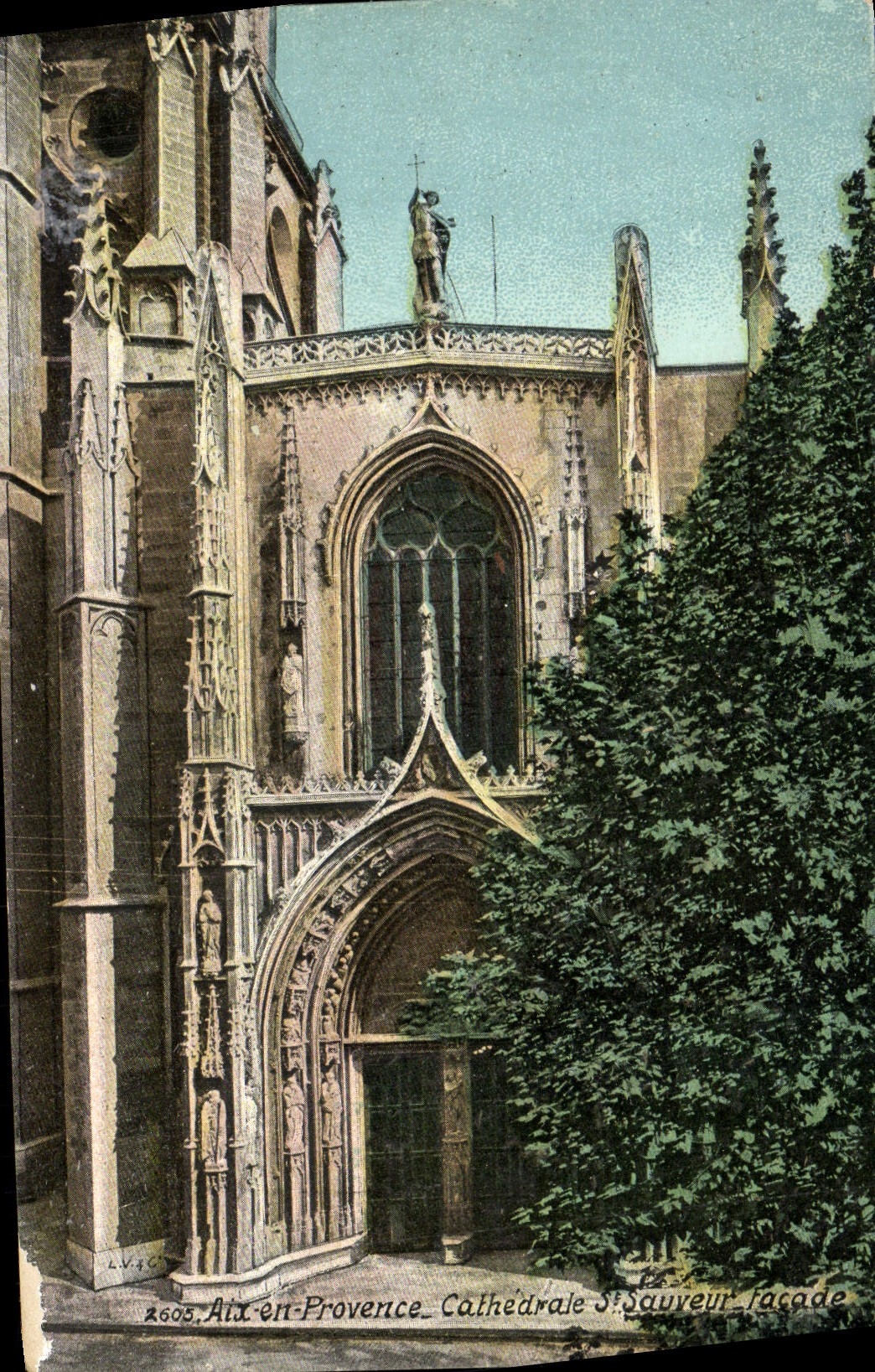 CPA Aix En Provence Cathedrale St Sauveur Facade