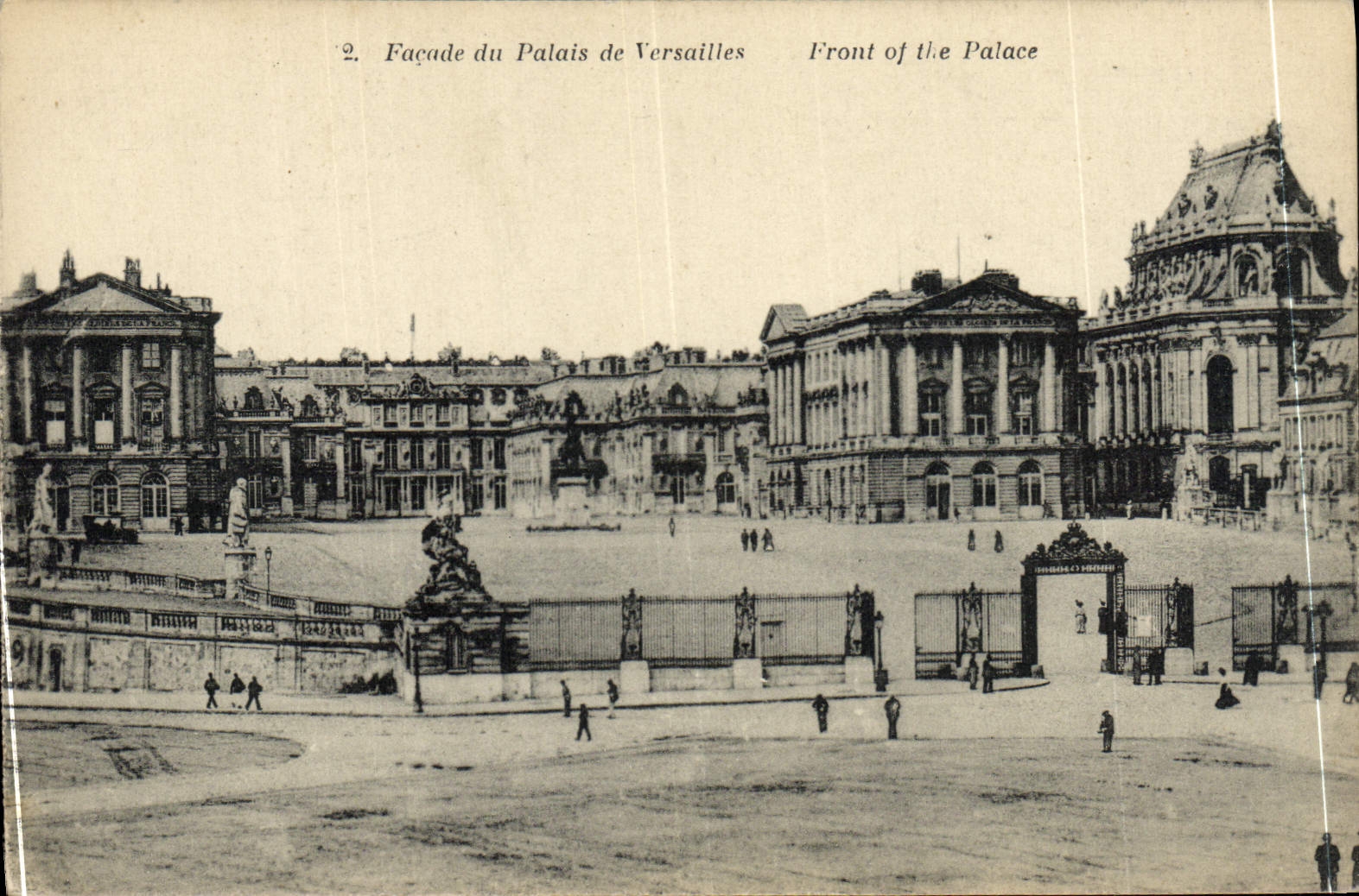 CPA Versailles Facade Du Palais 