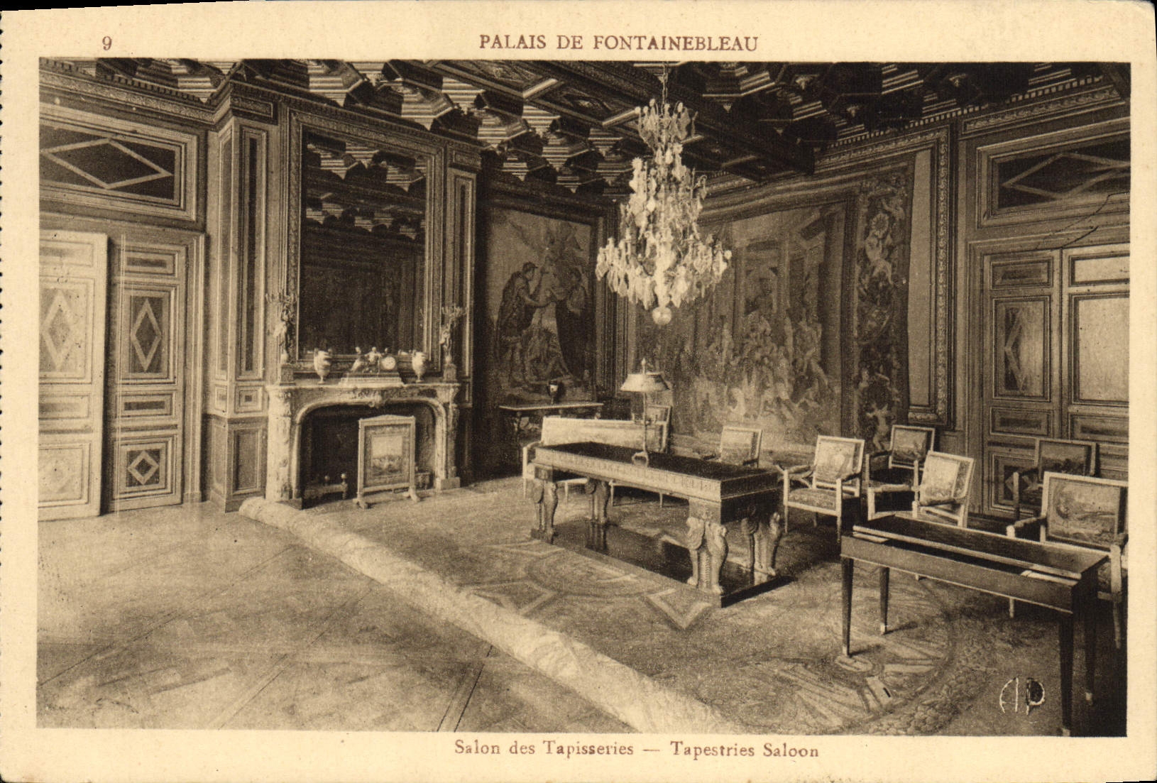 CPA Fontainebleau Palais Salon des Tapisseries 