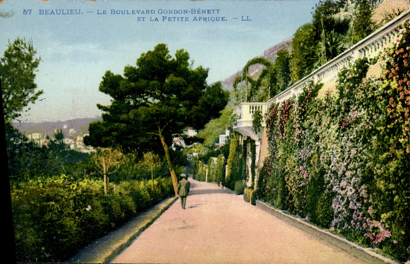 VINTAGE POSTCARD Beaulieu the Boulevard Gordon Benett