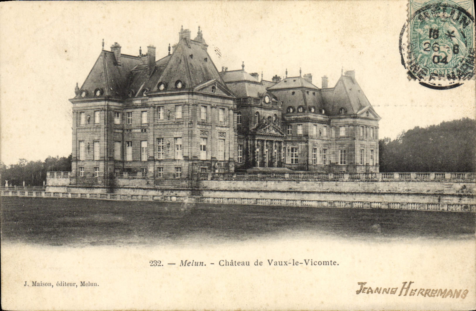 VINTAGE POSTCARD Melun Castle Of Be worth the Viscount