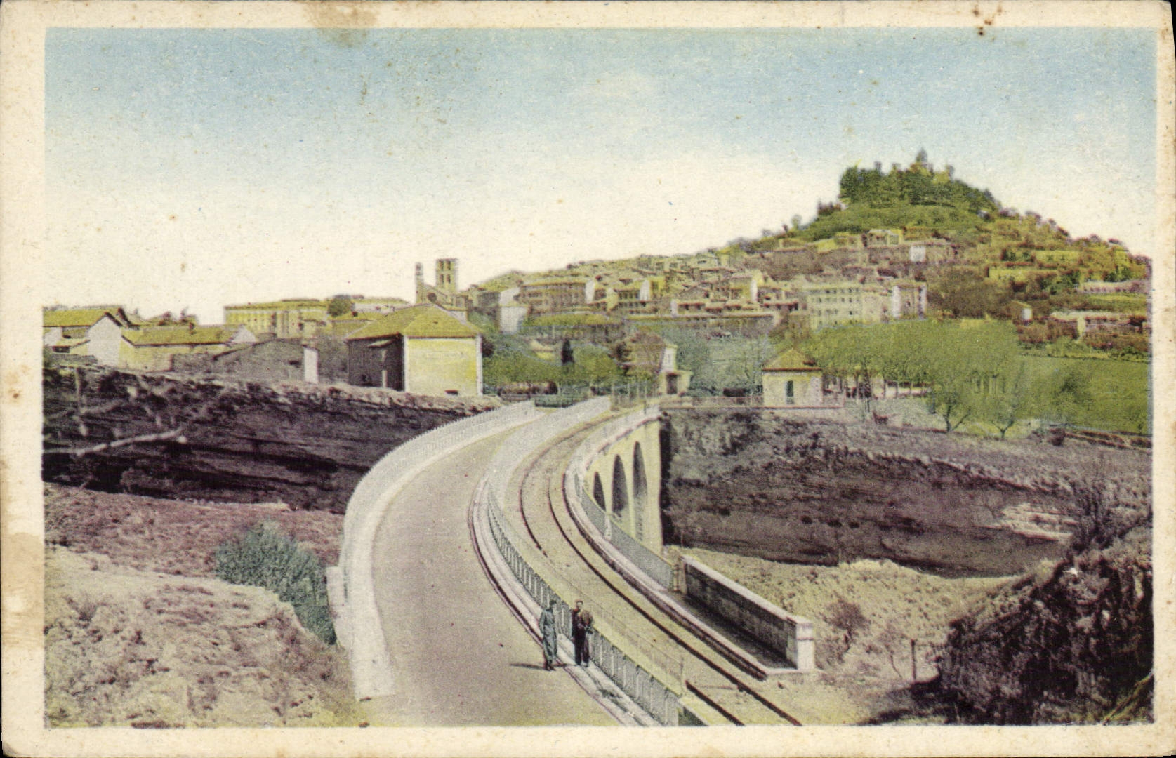 VINTAGE POSTCARD Forcalquier the Viaduct