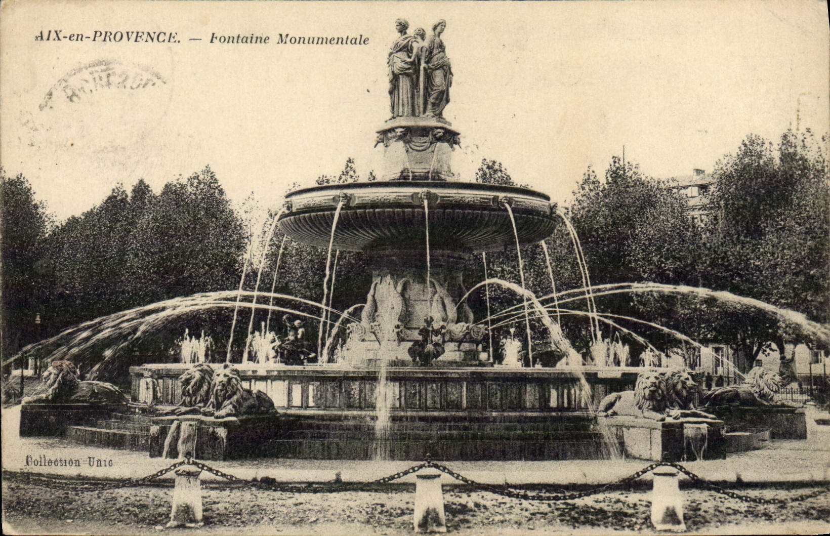 CPA Aix En Provence Fontaine Monumentale