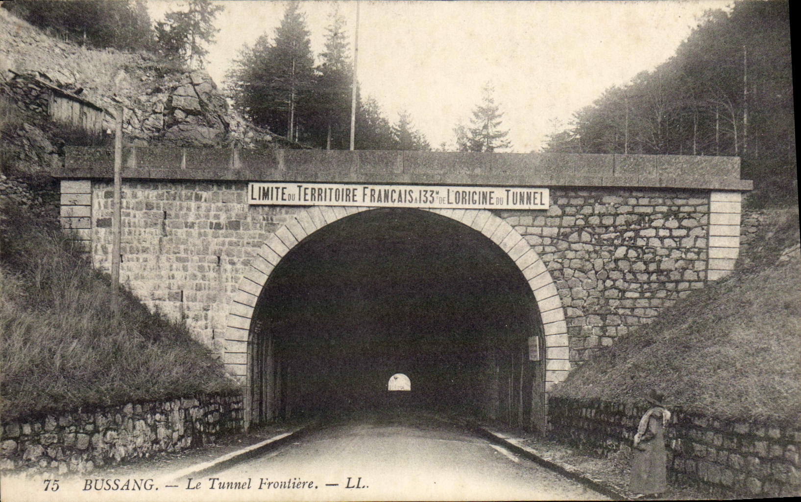 CPA Douanes Douaniers Bussang Le tunnel frontiere