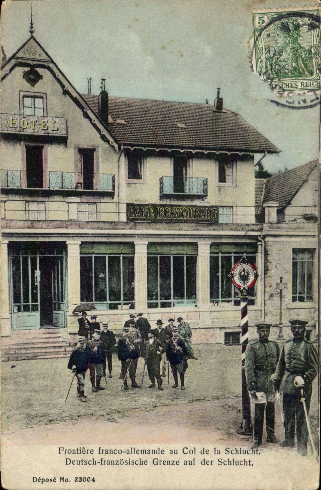CPA Douanes Douaniers Frontiere franco allemande au col de la Schlucht