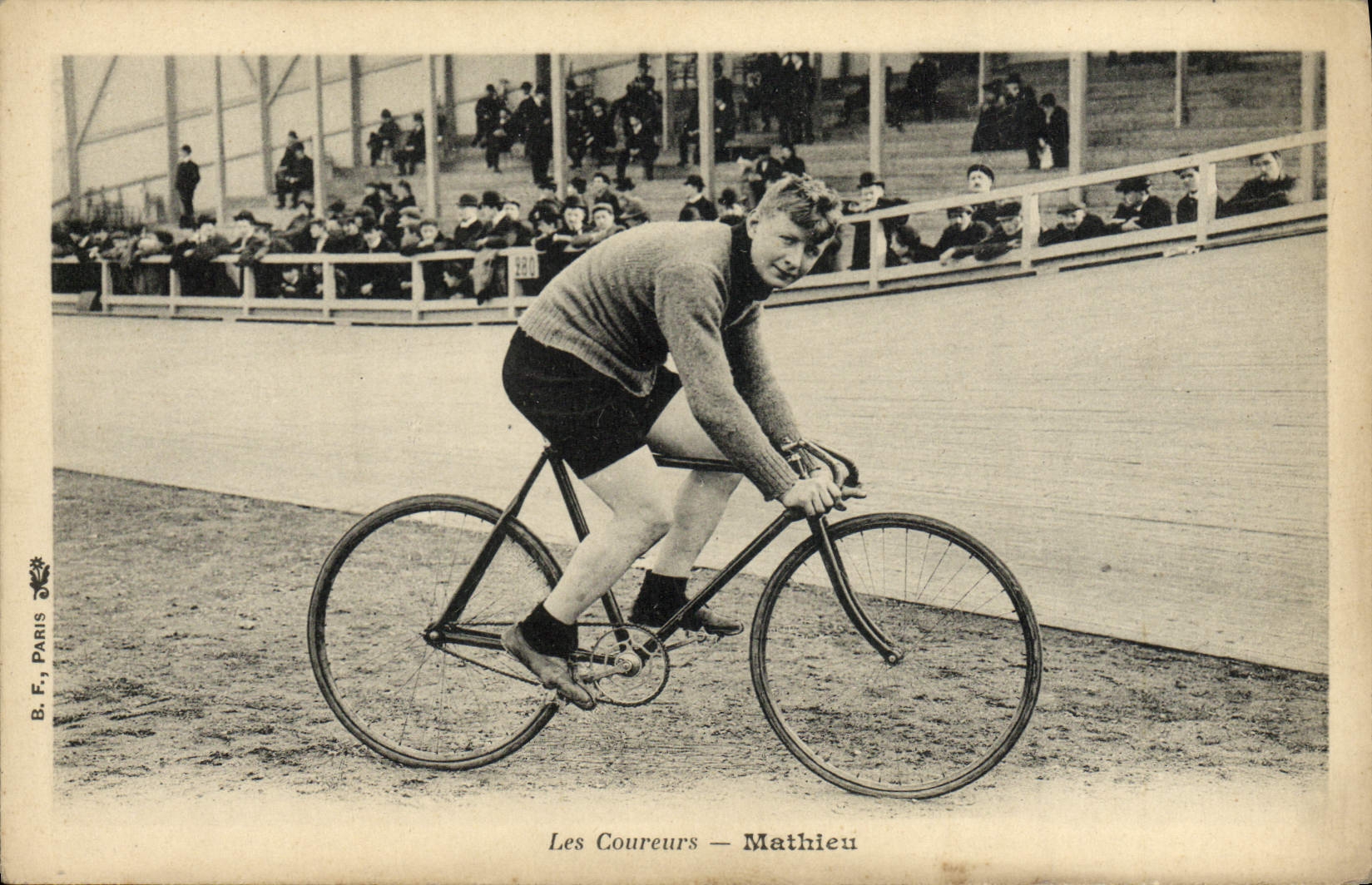 VINTAGE POSTCARD Velo Cycles Cycling the Mathieu runners