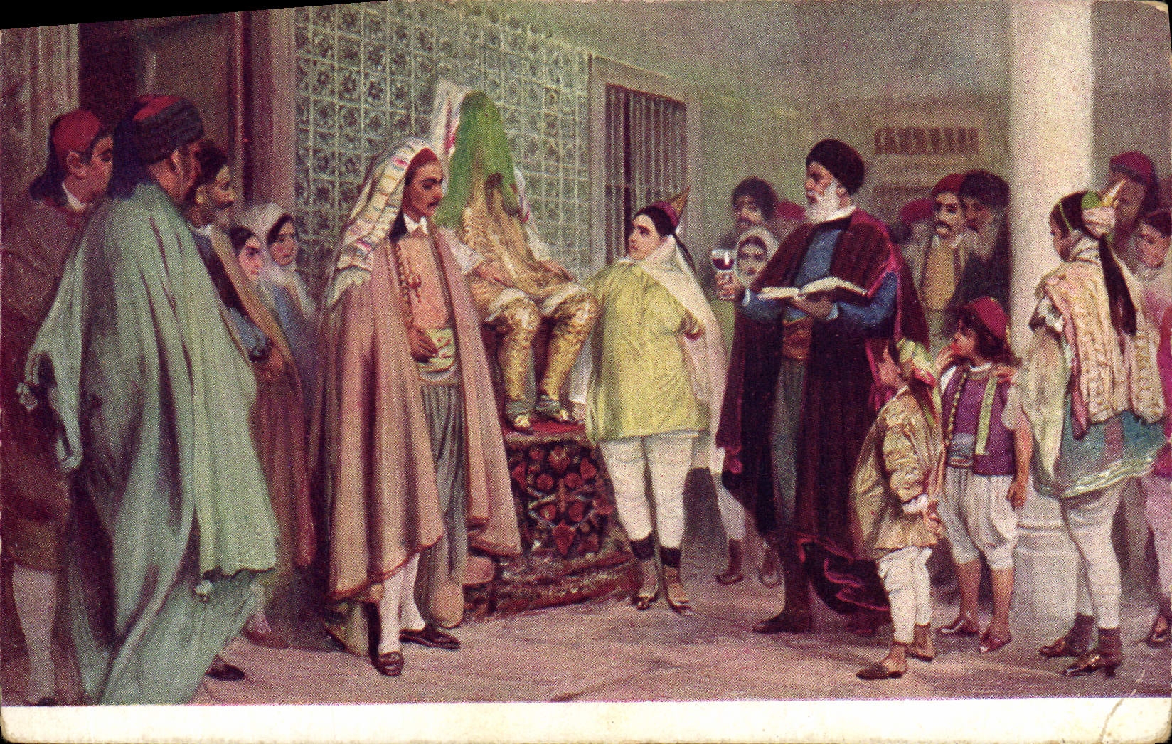 CPA Judaica Juif Noces juives Mariage