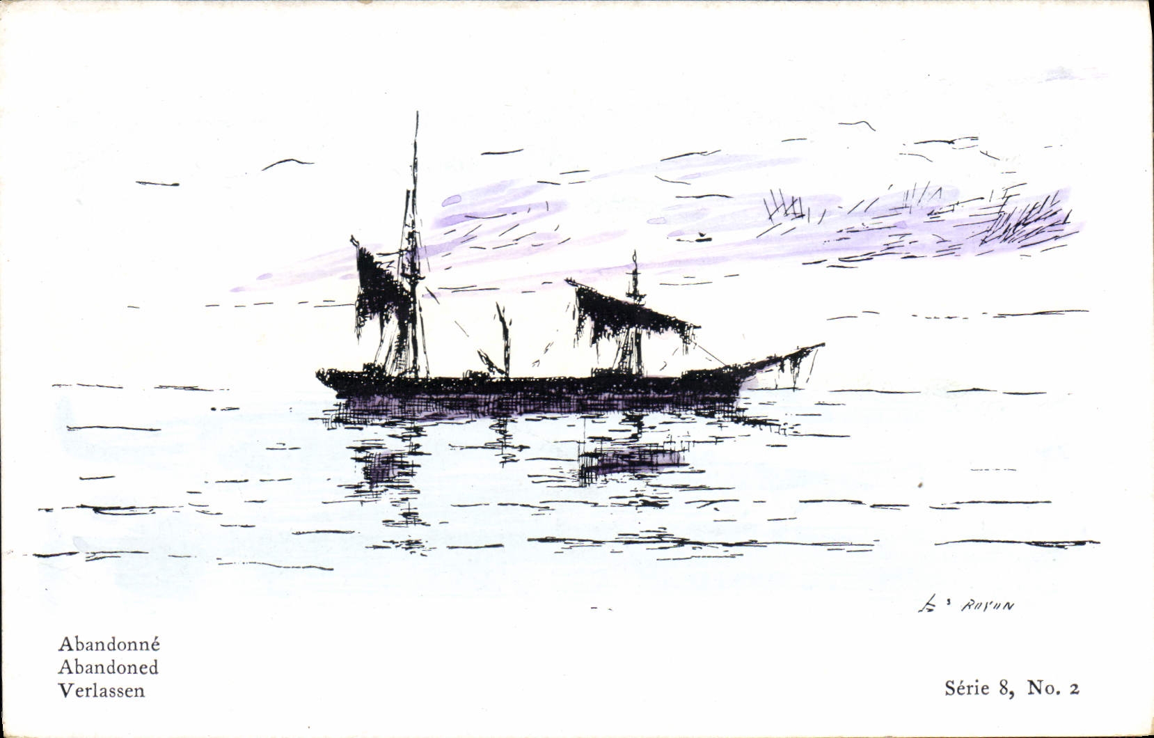 CPA Bateau Abandonne