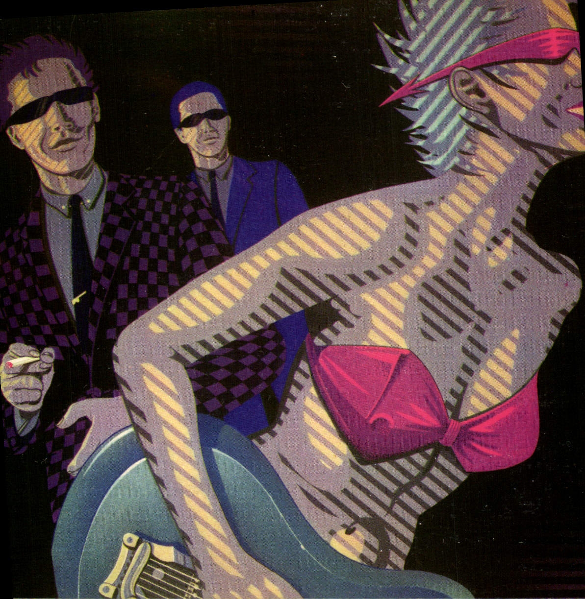 MODERN CARD Naked erotic Illustrator Rock'n'roll 80 S Moldawan